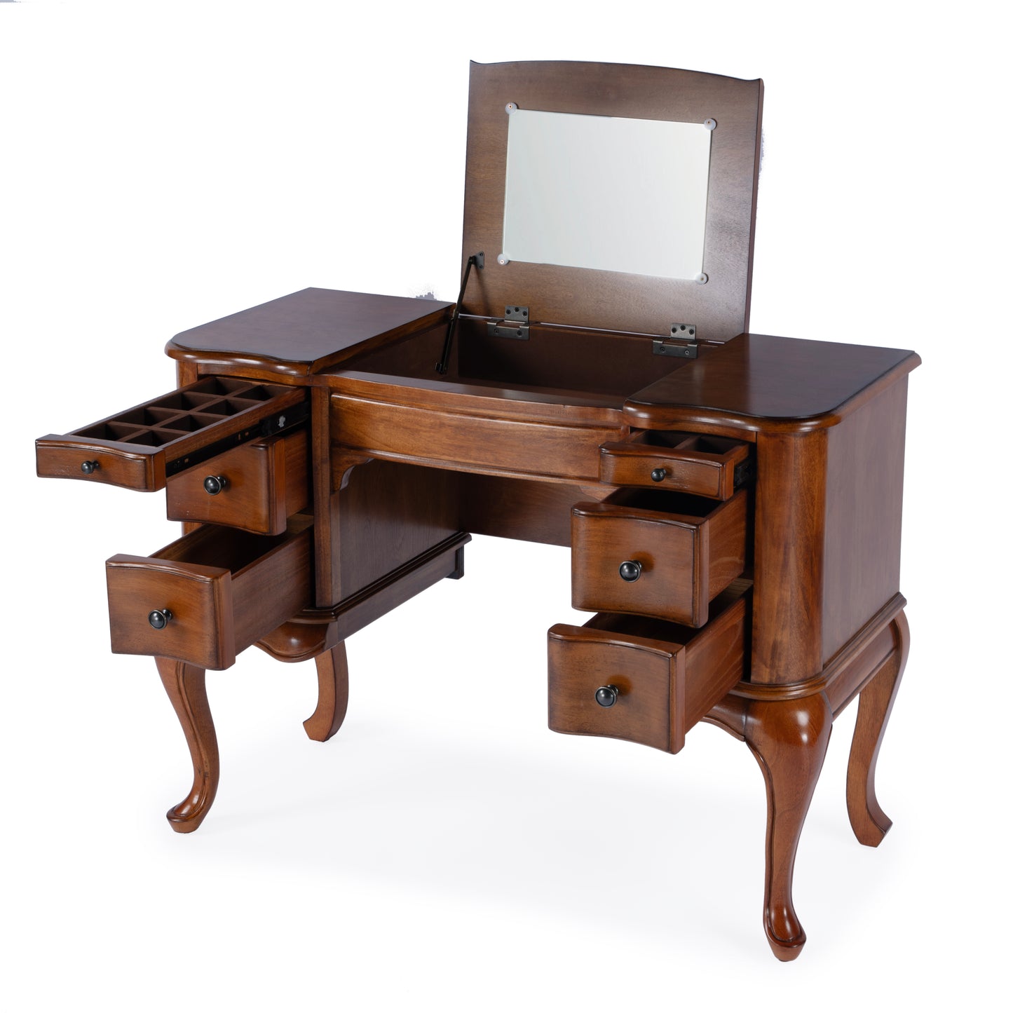 Charlotte Vanity Desk with Storage in Brown 0735101