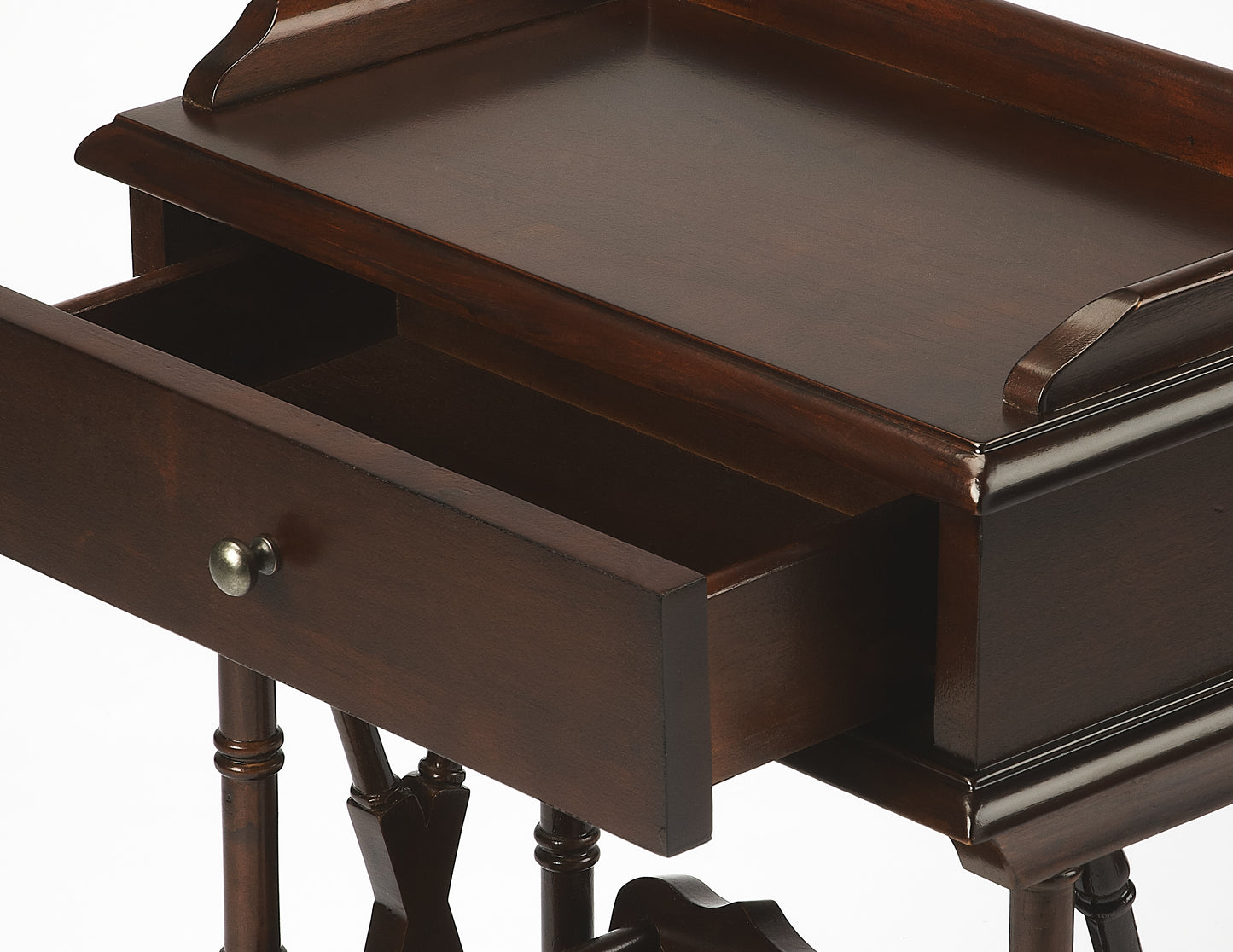 Cummings End Table with Storage in Dark Brown 0999024