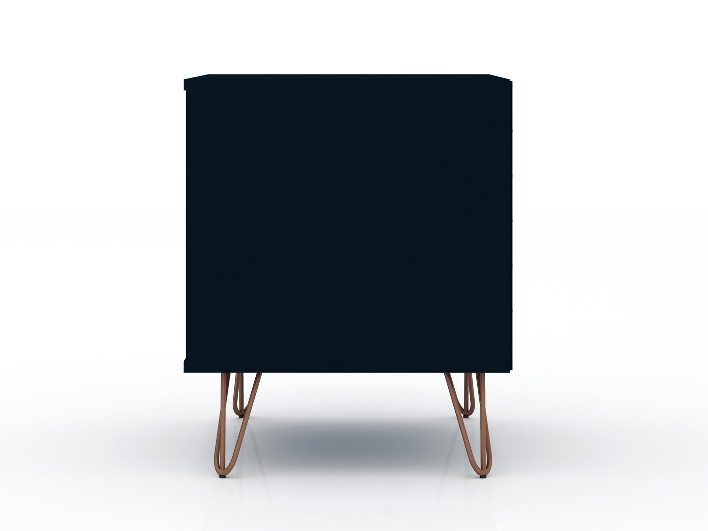 Manhattan Comfort Rockefeller 2.0 Mid-Century- Modern Nightstand with 2-Drawer in Tatiana Midnight Blue 102GMC4