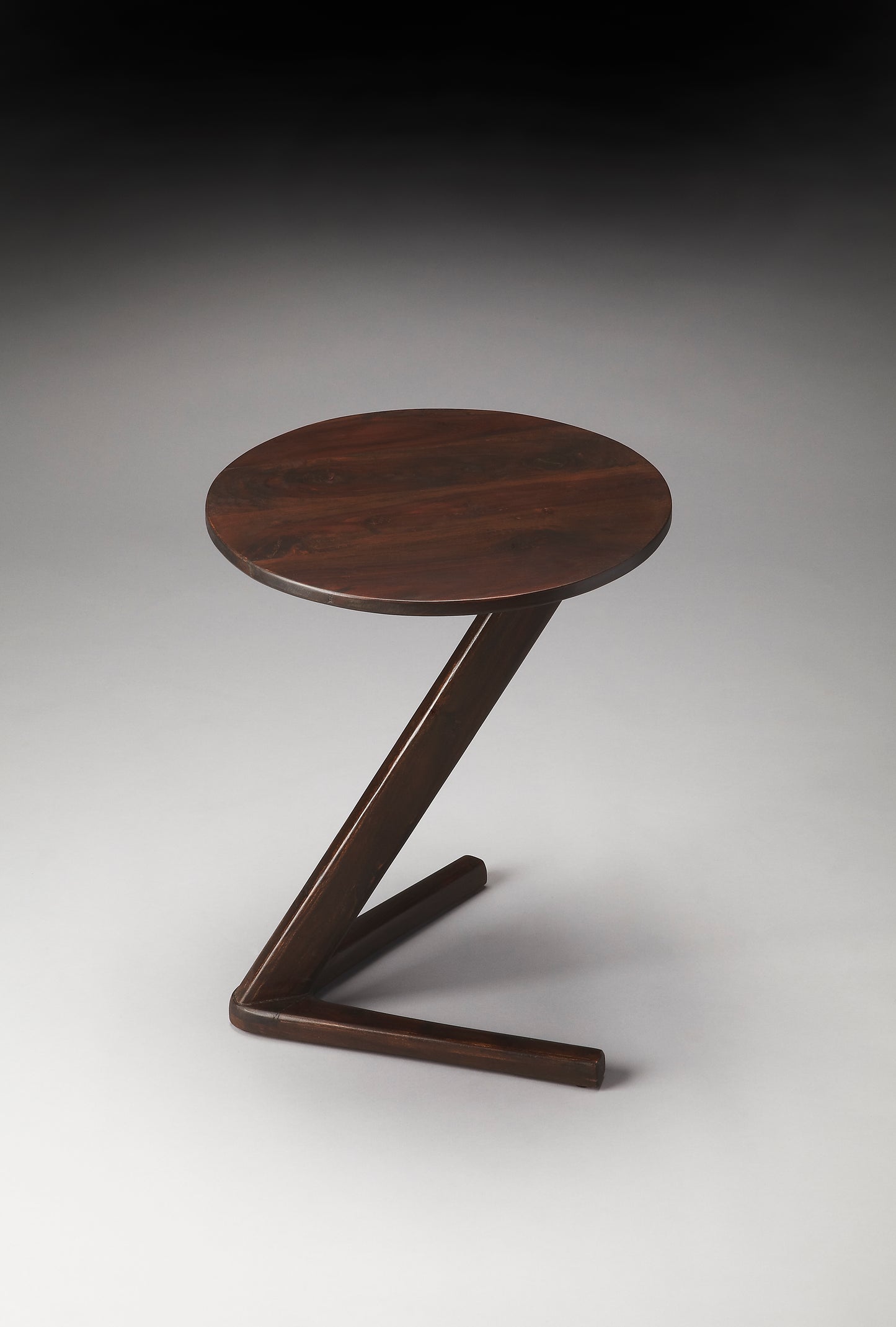 Zena Round 16.5"W Side Table in Dark Brown 1184260