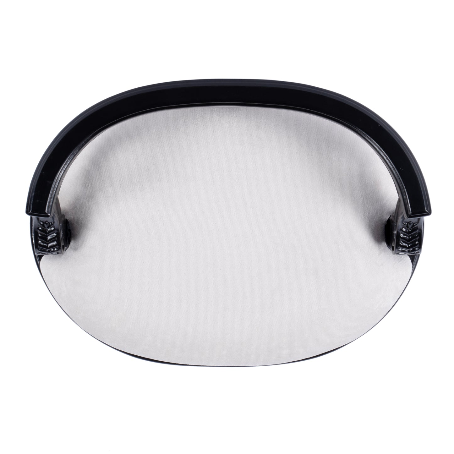 Butler Specialty Company Hathaway 22.5 in. W Oval Upholstered and Wood Traditional Vanity Seat, Black