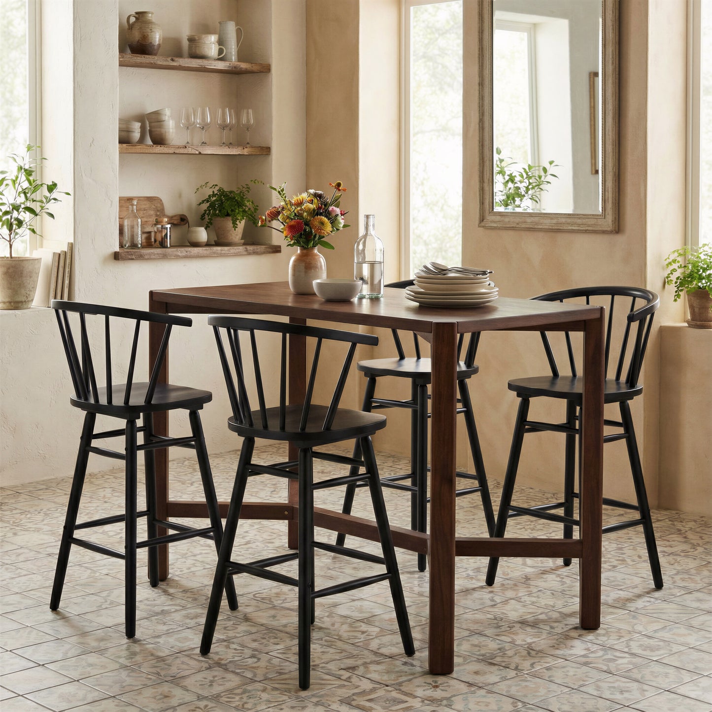 Stenger Barstool (Set of 2) Black - 9