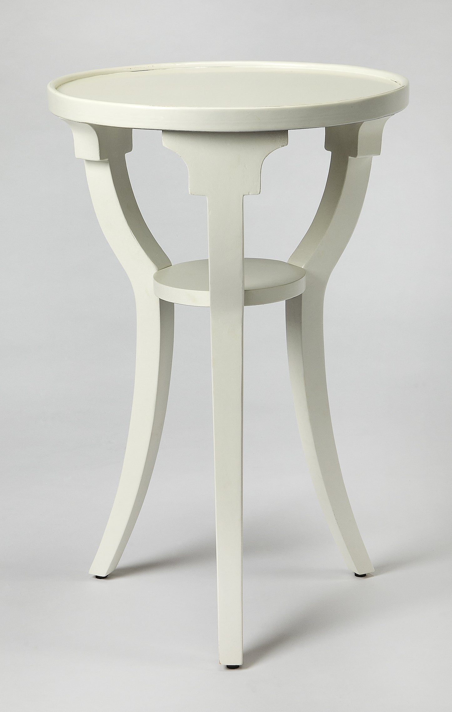 Dalton Round 15.75"W Side Table in White 1328222