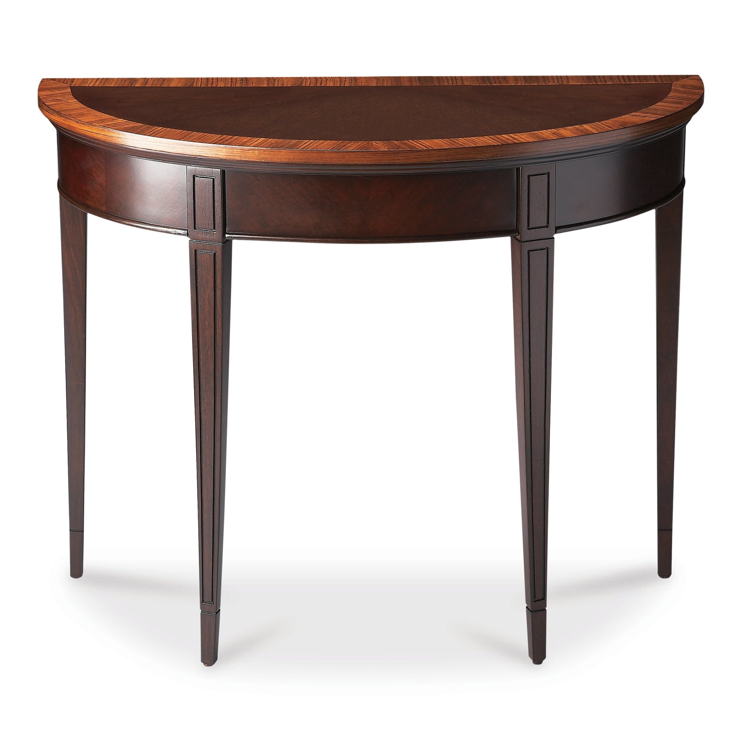 Hampton 36" Demilune Console Table in Dark Brown 1533211