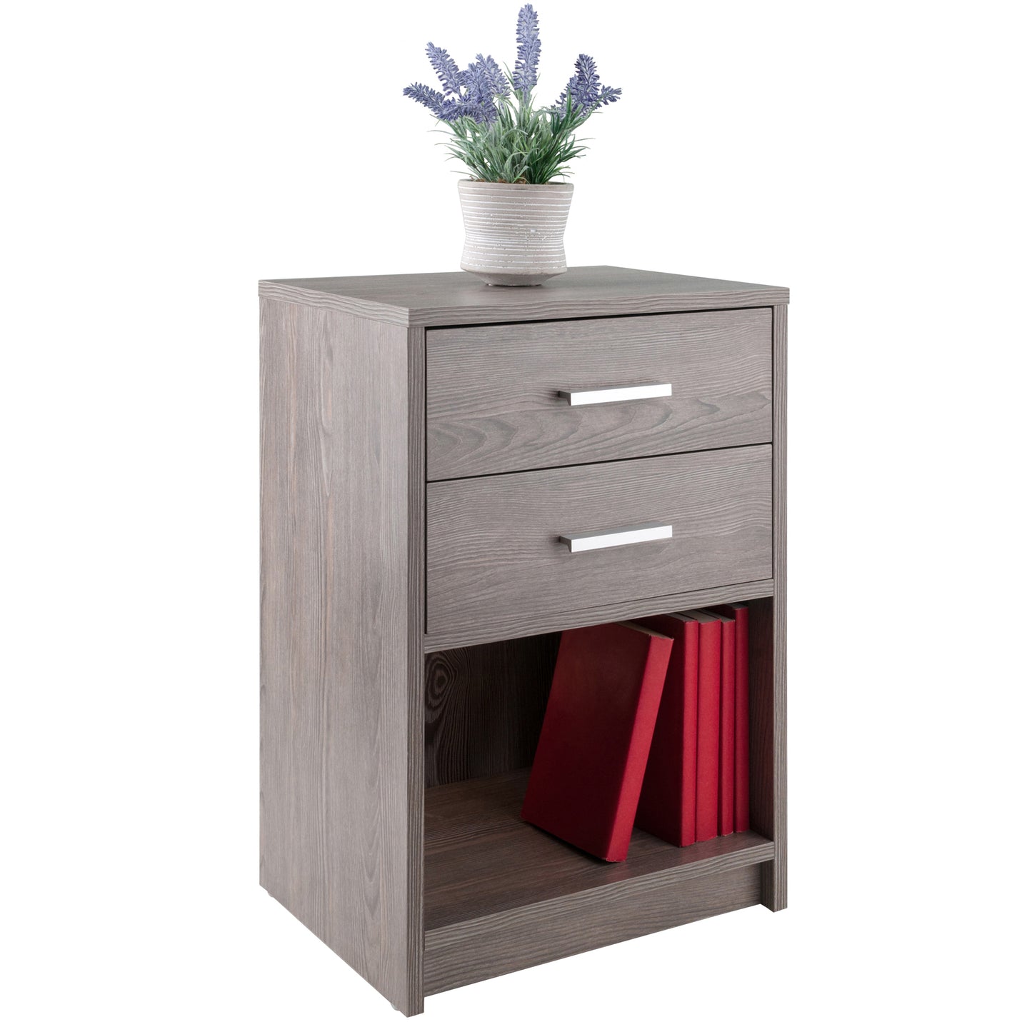 Molina Accent Table, Nightstand, Ash Gray
