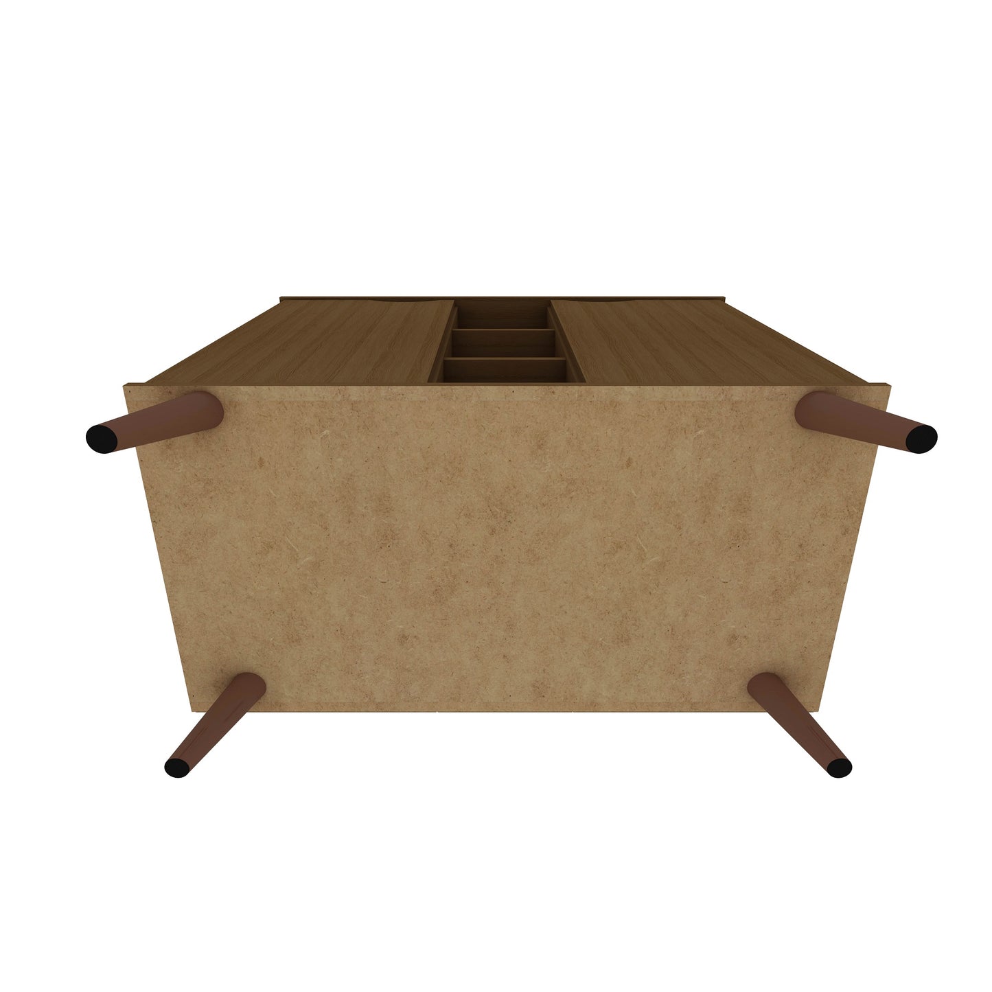 Manhattan Comfort Hampton 39.37 Buffet Stand Cabinet with 7 Shelves and Solid Wood Legs in Maple Cream 16PMC5