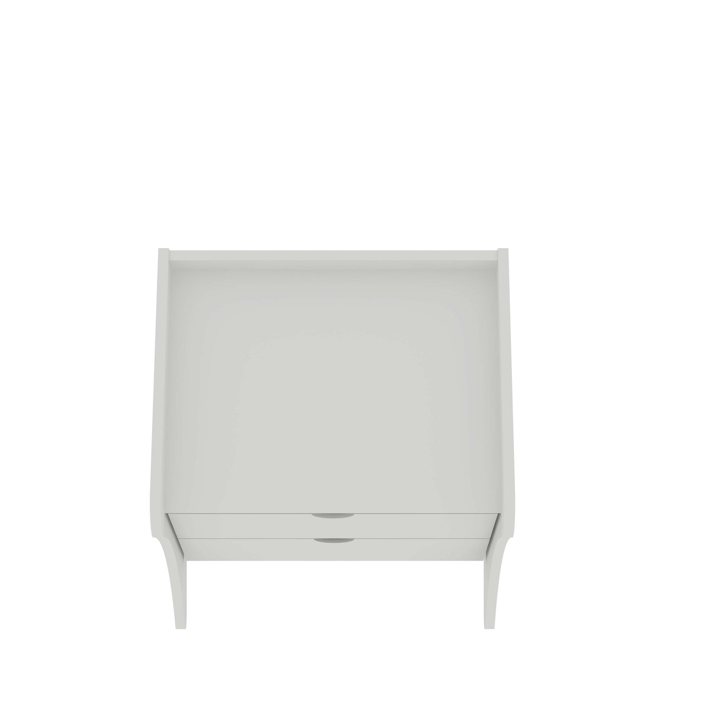 Manhattan Comfort Coney Mid-Century Modern 2-Drawer Nightstand in White 181GMC1