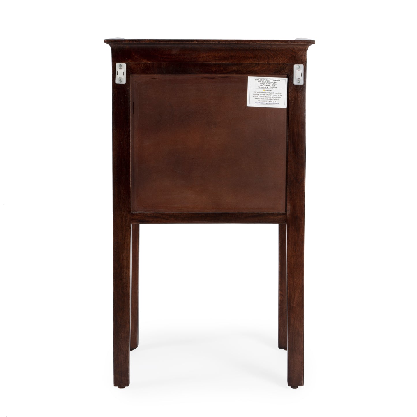 Gabriel Solid Wood Side Table in Dark Brown 1840290