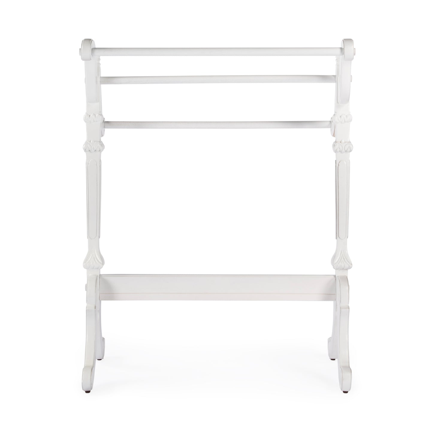 Butler Specialty Company Newhouse 29.25 in. W Rectangular Wood 3 Rail Traditional Blanket Stand, White