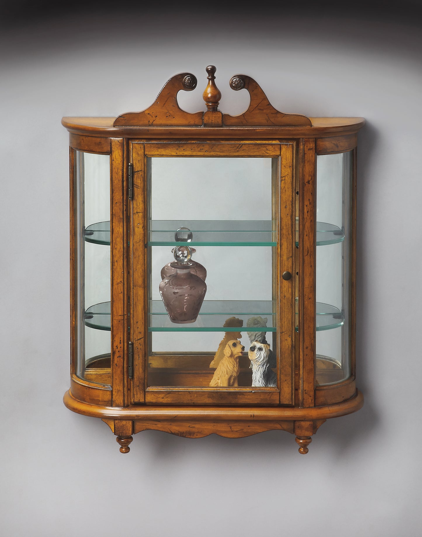 Melinda Wall Curio in Medium Brown 1927001