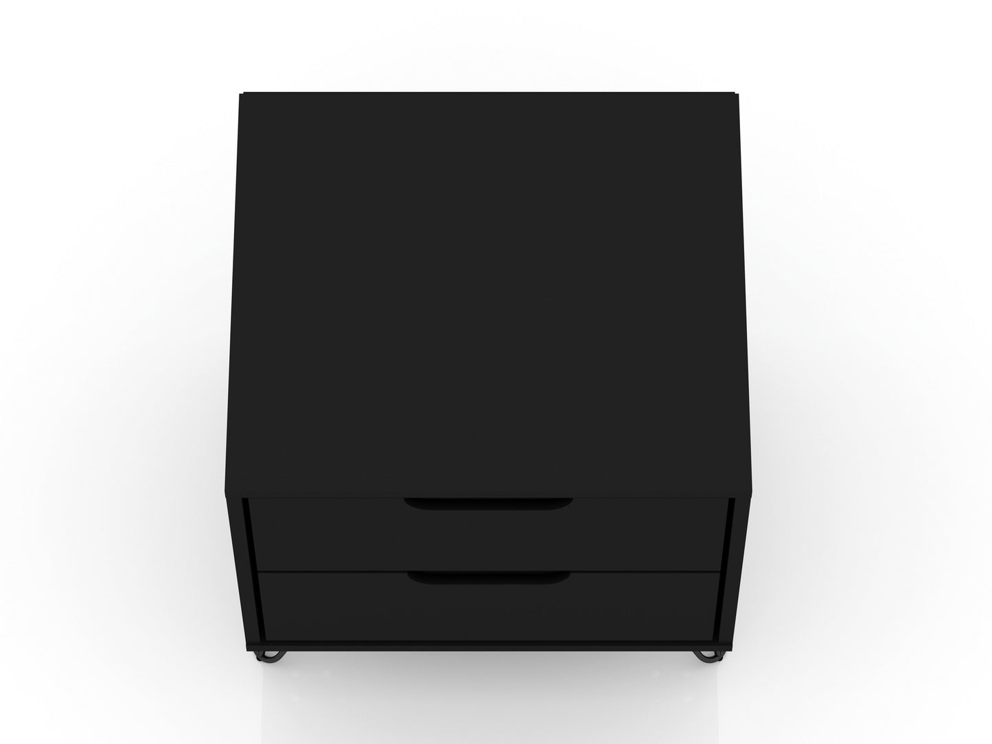 Manhattan Comfort Rockefeller 2-Drawer Black Nightstand (Set of 2) 2-102GMC2