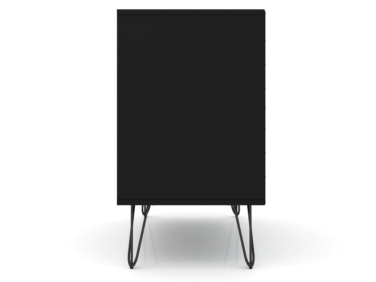 Manhattan Comfort Rockefeller 3-Drawer Black Dresser (Set of 2) 2-103GMC2