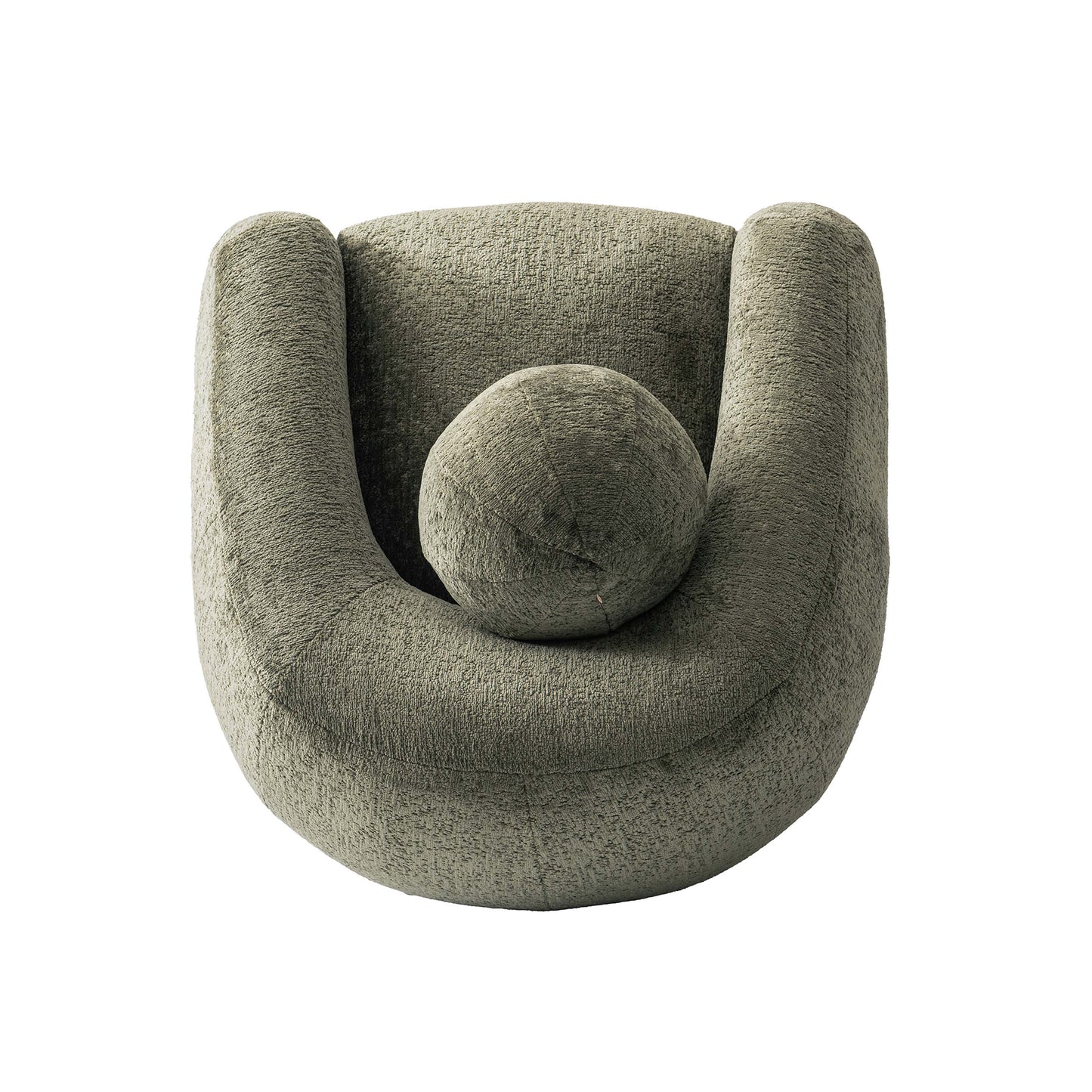 Tribeca Mid-Century Modern Chenille Lounge Chair in Olive Green - Set of 2 2-AC016-OG