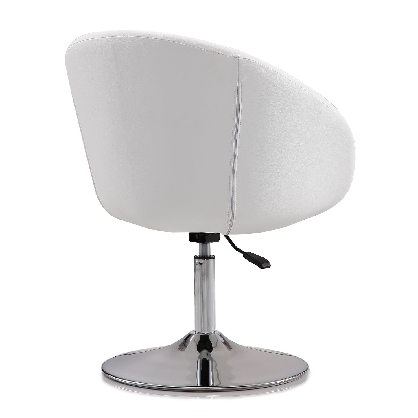 Hopper Modern Upholstered Swivel Lounge Chair in White - Set of 2 2-AC036-WH