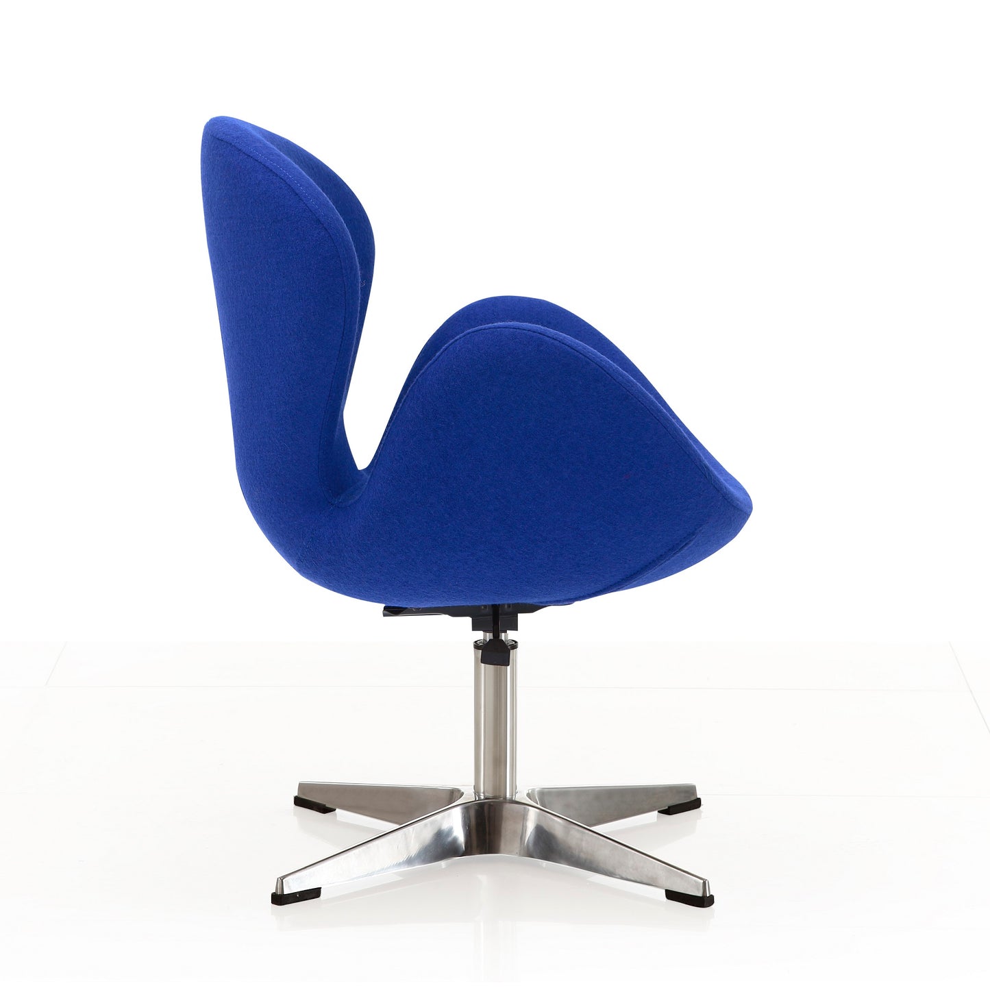 Raspberry Modern Upholstered Swivel Lounge Chair in Blue - Set of 2 2-AC038-BL
