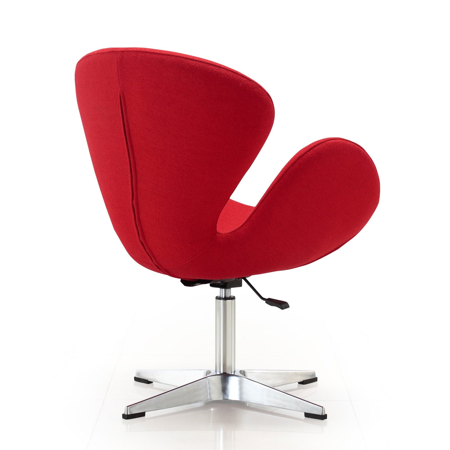 Raspberry Modern Upholstered Swivel Lounge Chair in Red - Set of 2 2-AC038-RD