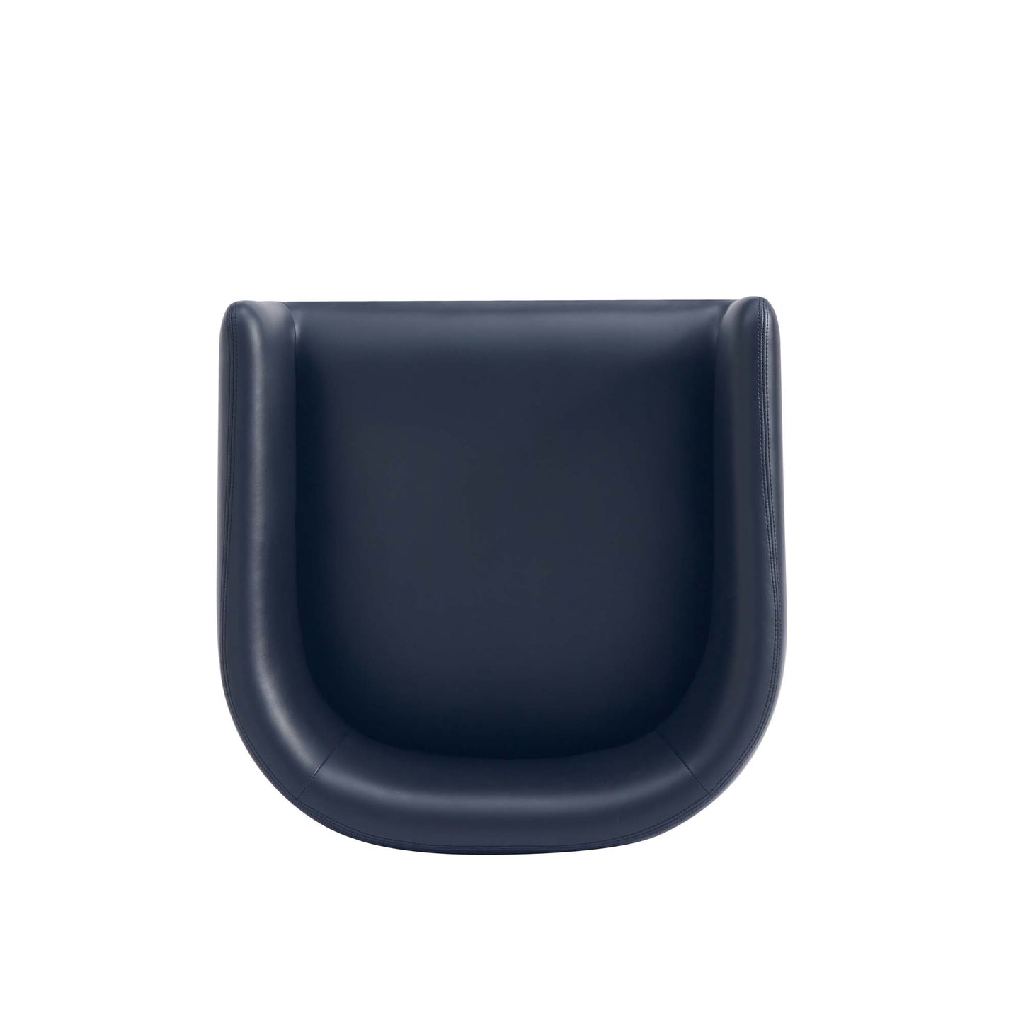 Manhattan Comfort Louvre Mid-Century Modern Leatherette Upholstered Barstool in Black and Titanium Gold- Set of 2 2-BS016-BK