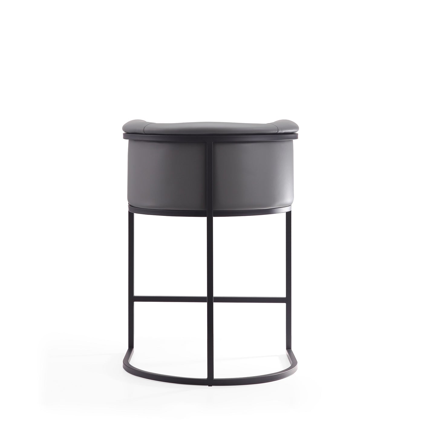 Cosmopolitan Mid-Century Modern Metal Upholstered Counter Stool in Gray - Set of 2 2-CS008-GY