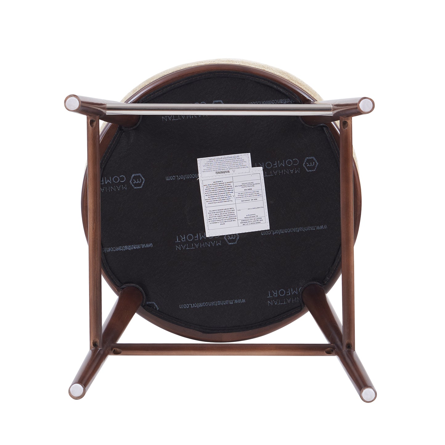 Evalyn Modern Wood Upholstered Counter Stool in Natural - Set of 2 2-CS021-NA