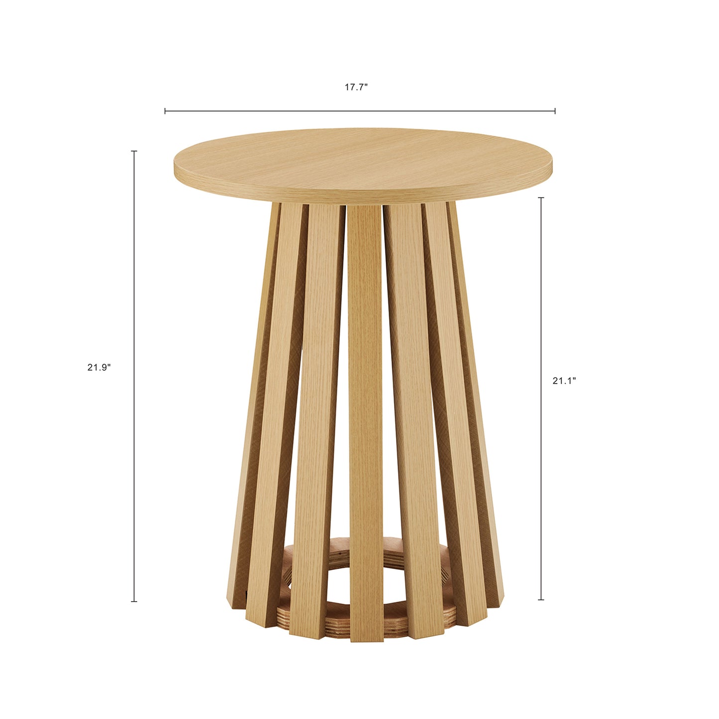 Layla Scandinavian Modern 2-Piece Coffee Table & End Table Set in Light Oak 2-CTET1912-NA