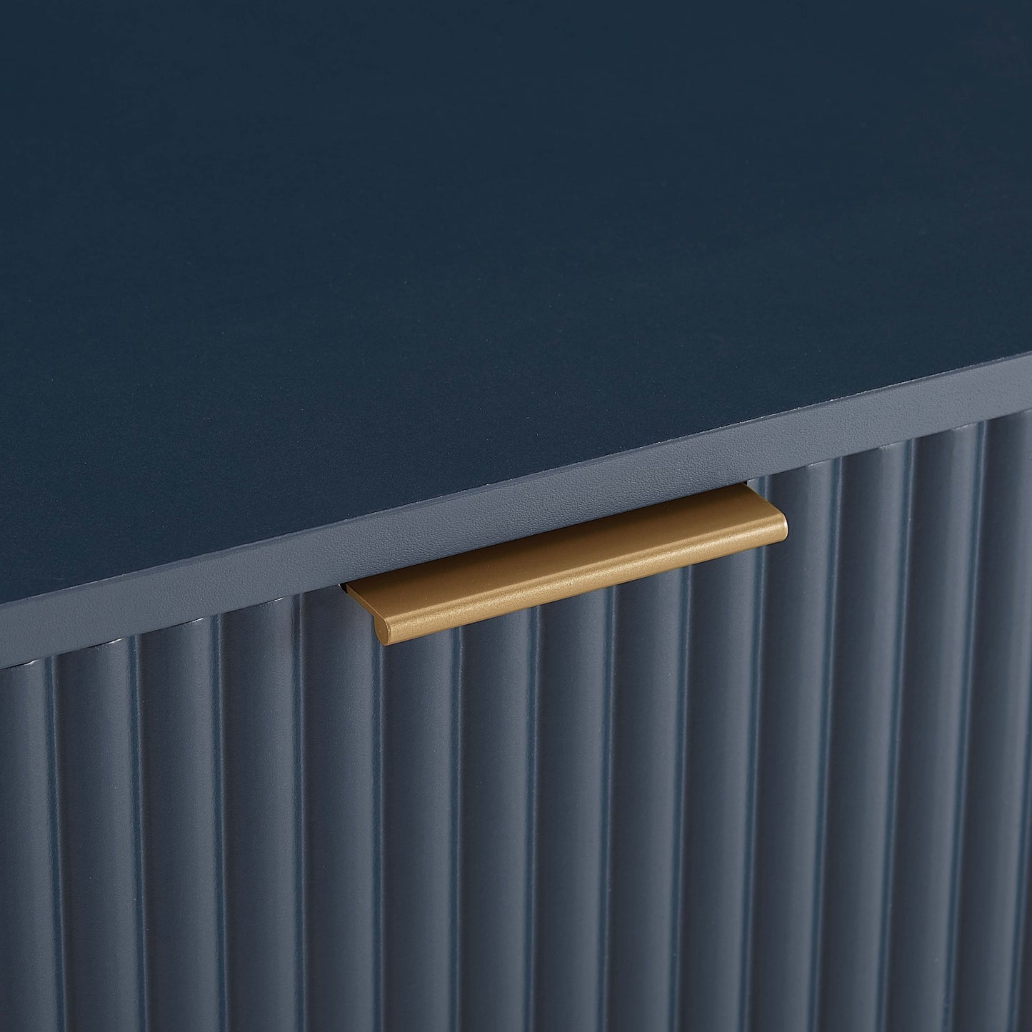 Manhattan Comfort2-Piece DUMBO Modern 5-Drawer Tall Dresser and DUMBO Modern 6-Drawer Double Low Dresser in Midnight Blue 2-DB03-MB