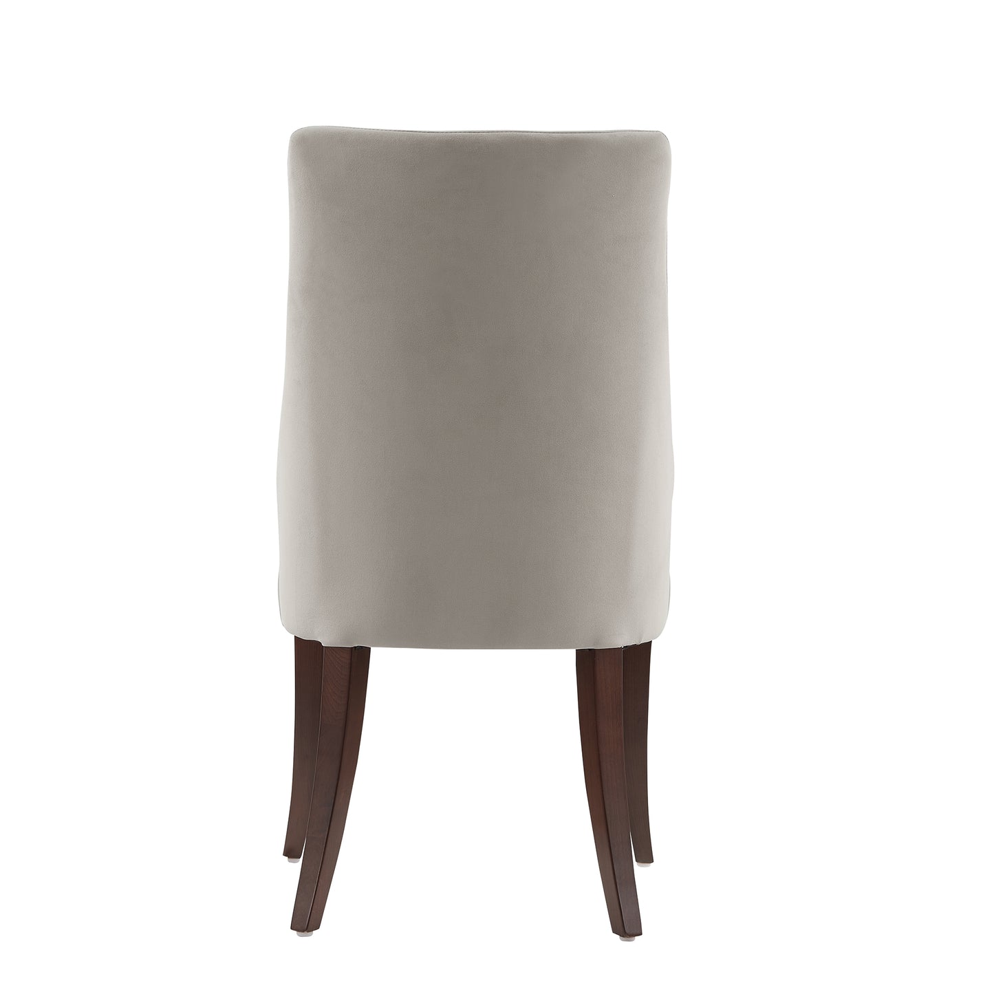 Connie Modern Wood Vegan Leather and Velvet Dining Chair in Light Gray - Set of 4 2-DC095-LG