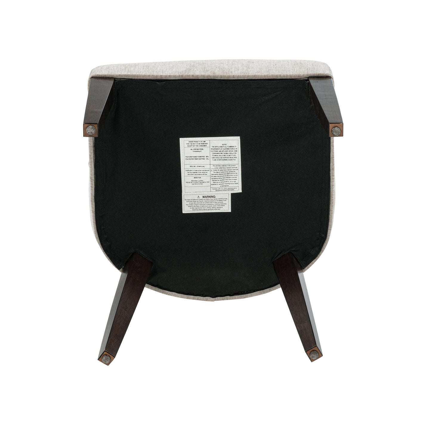 Beever Modern Wood Chenille Dining Chair in Taupe - Set of 4 2-DC103-TP