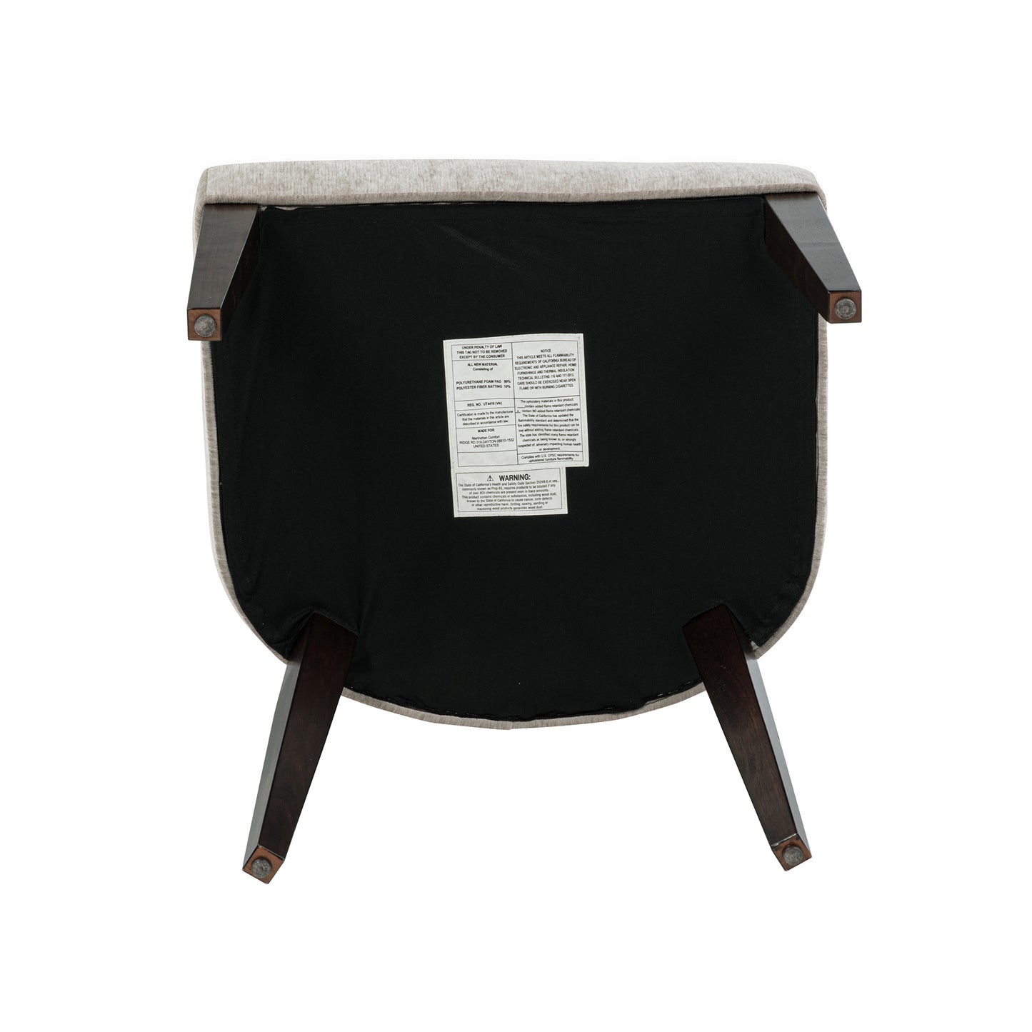 Beever Modern Wood Chenille Armchair in Taupe - Set of 2 2-DC103AR-TP