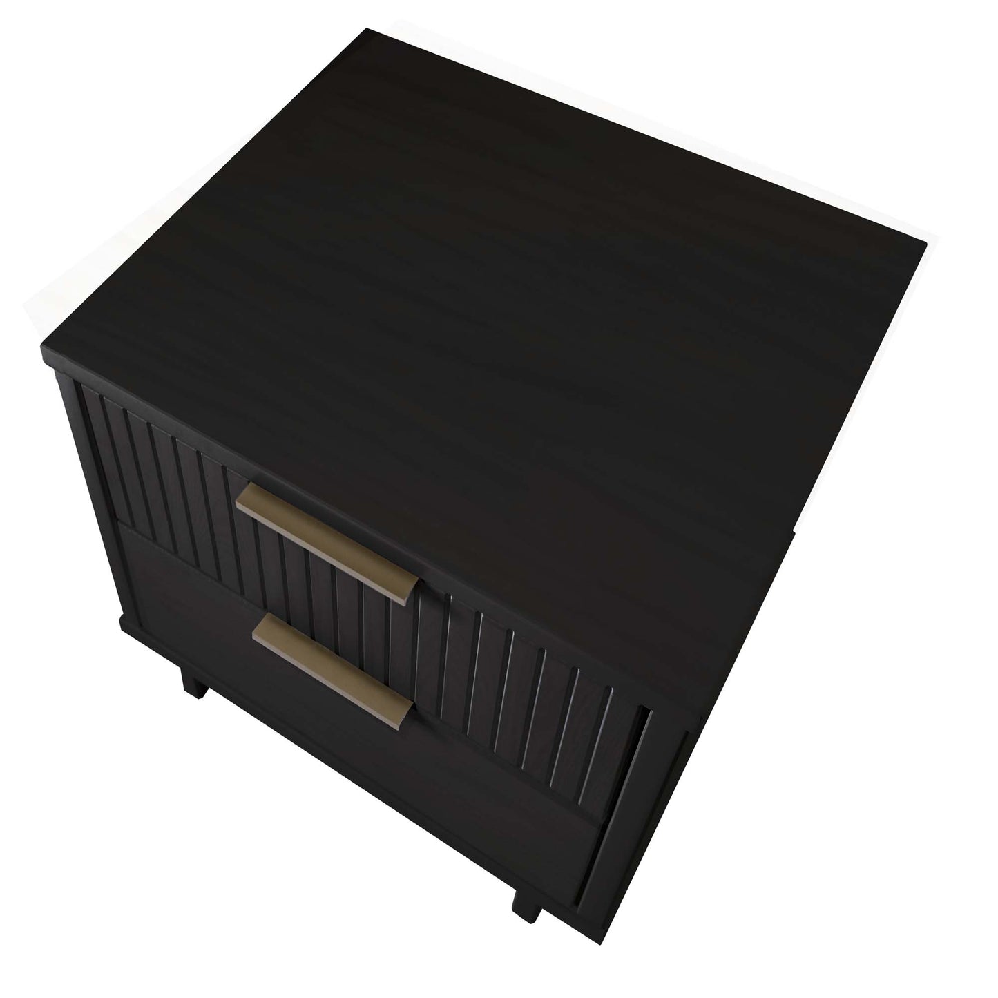 Granville Modern 18" Nightstand in Black (2-Drawer) - Set of 2 2-NS-5012