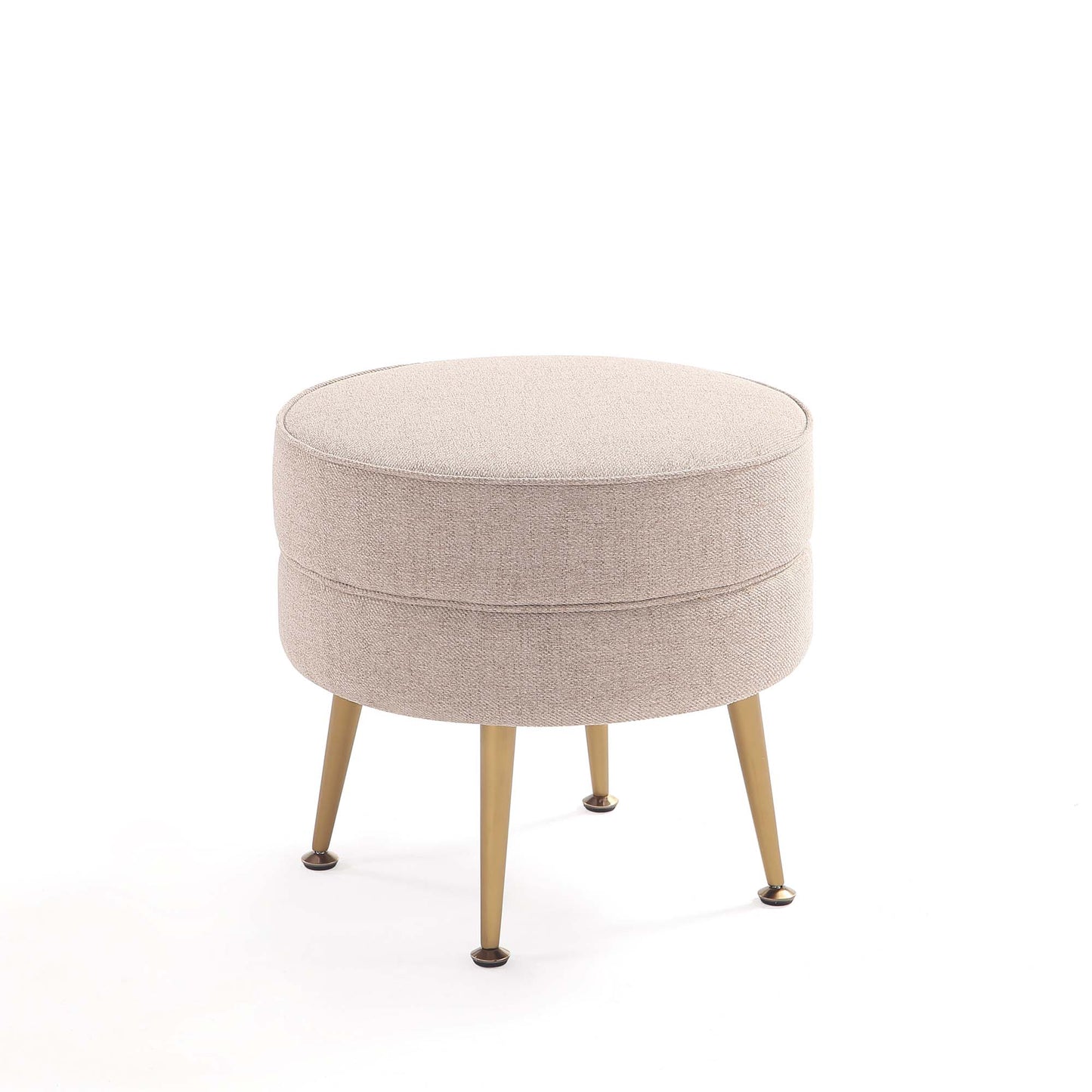 Bailey Mid-Century Modern Upholstered Accent Ottoman in Wheat - Set of 2 2-OT003-OT