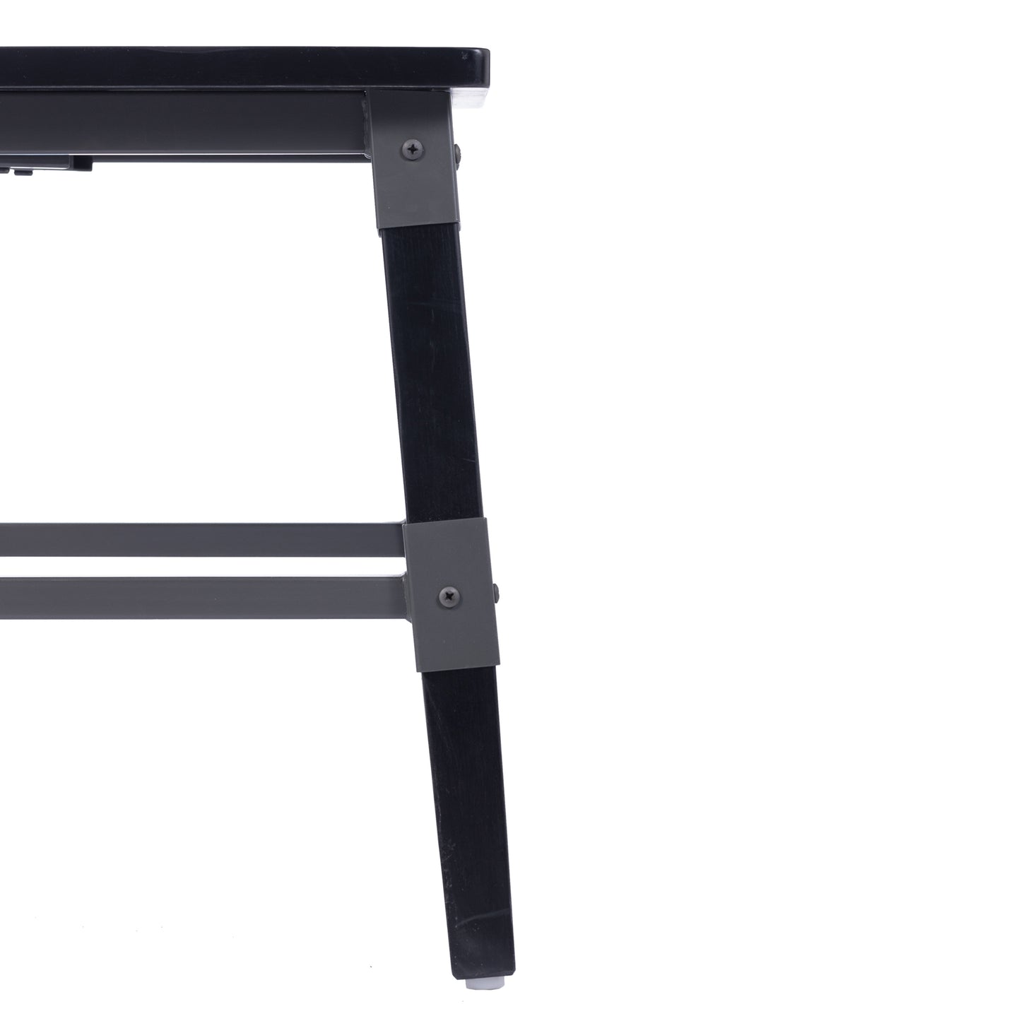 Jackson 2 Pack Commercial Grade Rustic Black Industrial Wood Dining Chair Black