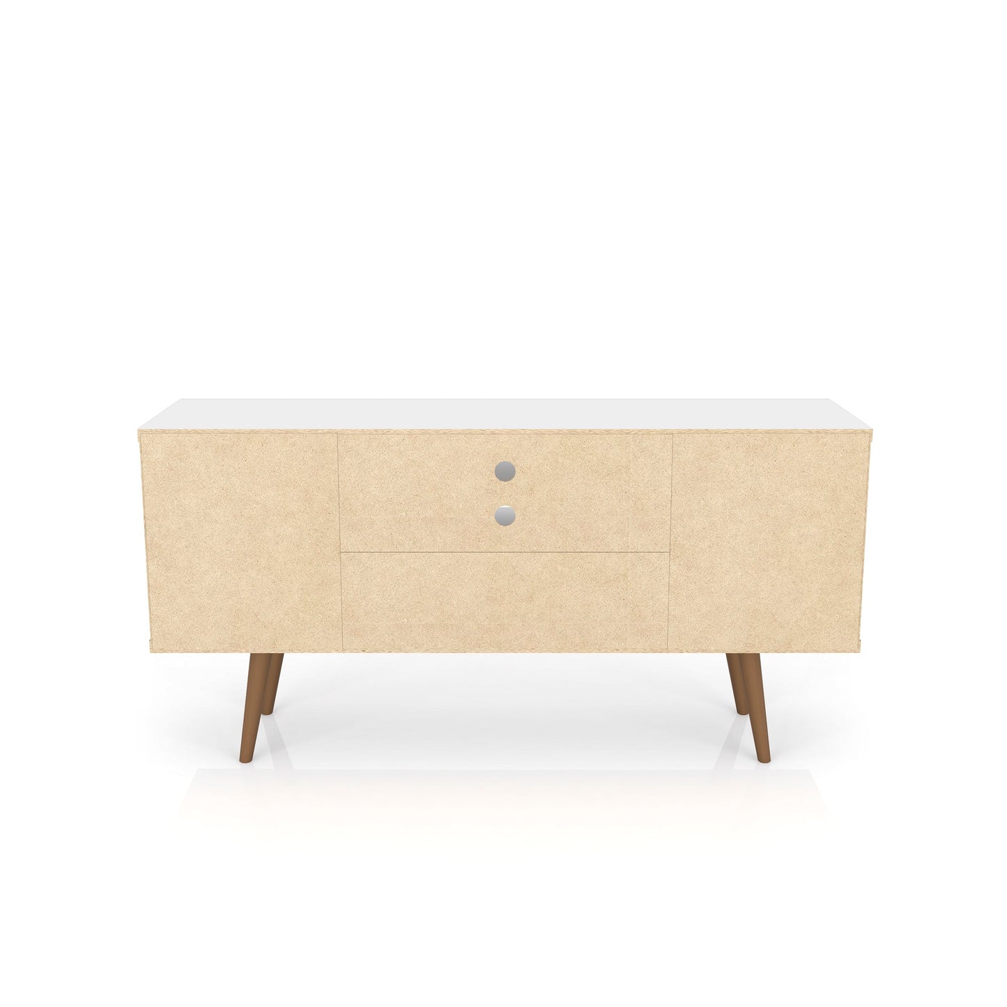 Liberty Mid-Century Modern 53" TV Stand in Natural and White 200AMC67