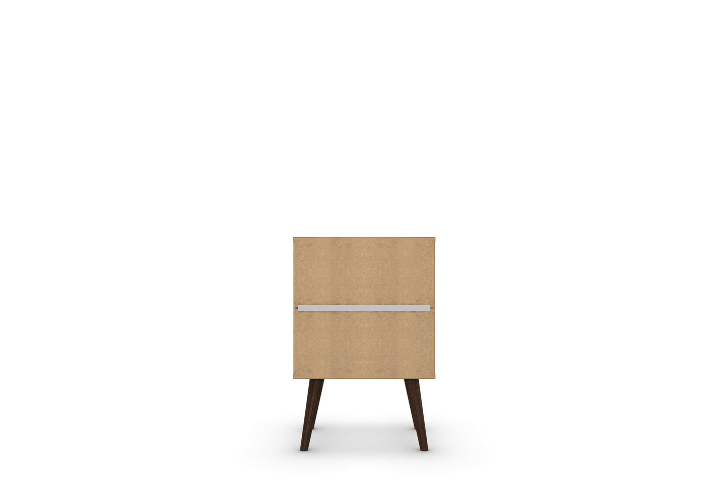 Liberty Mid-Century Modern 18" Nightstand in White and Rustic Brown (1-Drawer) 203AMC69
