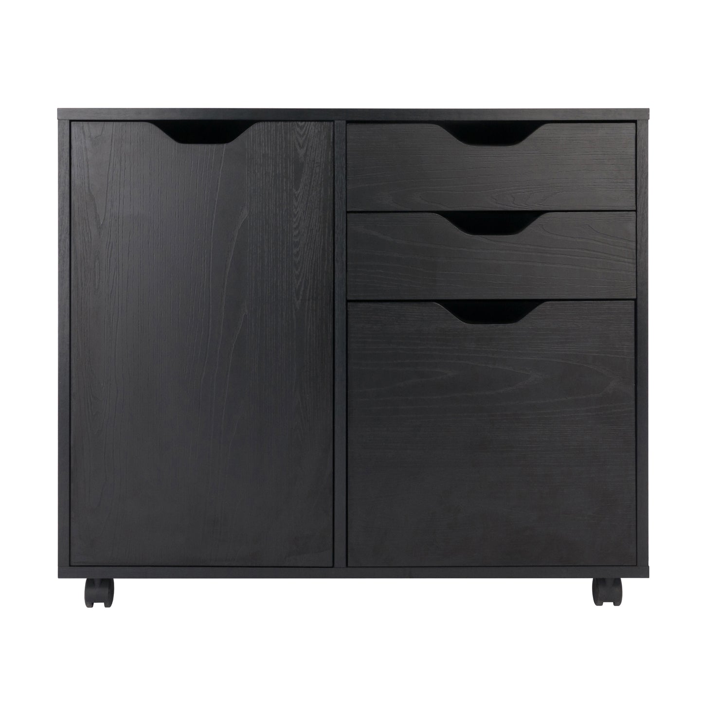 Halifax Wide Storage Cabinet, 2-Drawer, Filing Cabinet, Black