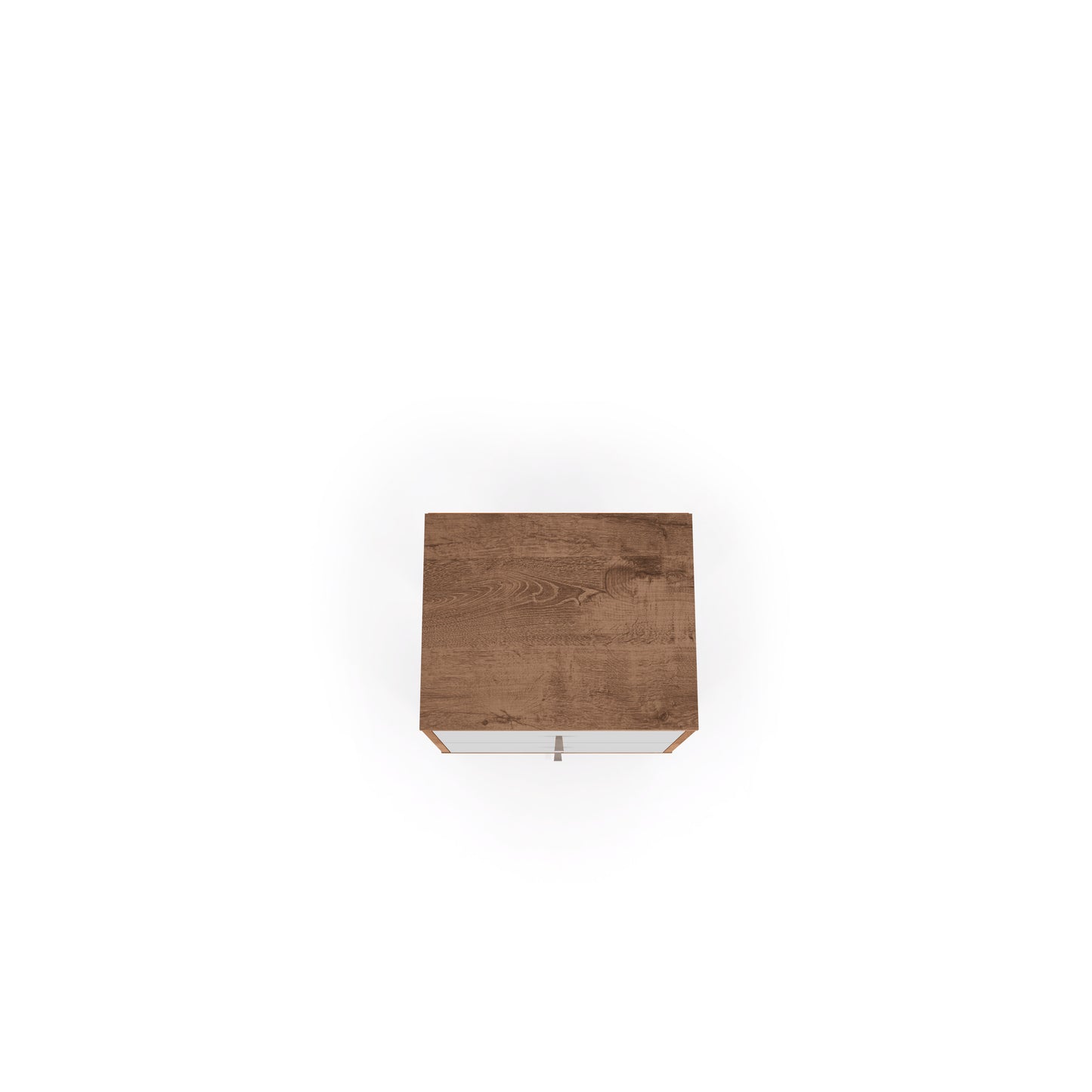 Liberty Mid-Century Modern 18" Nightstand in Rustic Brown and White (2-Drawer) 204AMC96