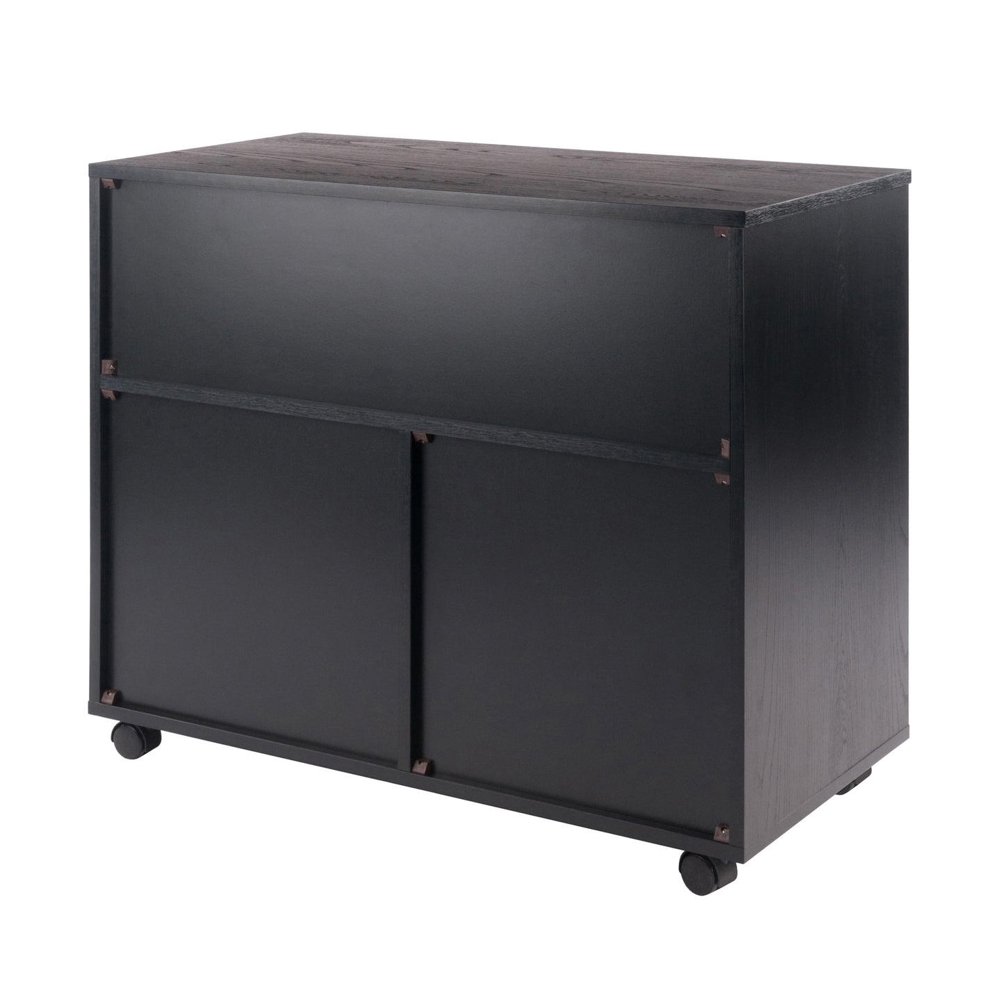 Halifax Wide Storage Cabinet, 3-Small & 2-Wide Drawers, Black