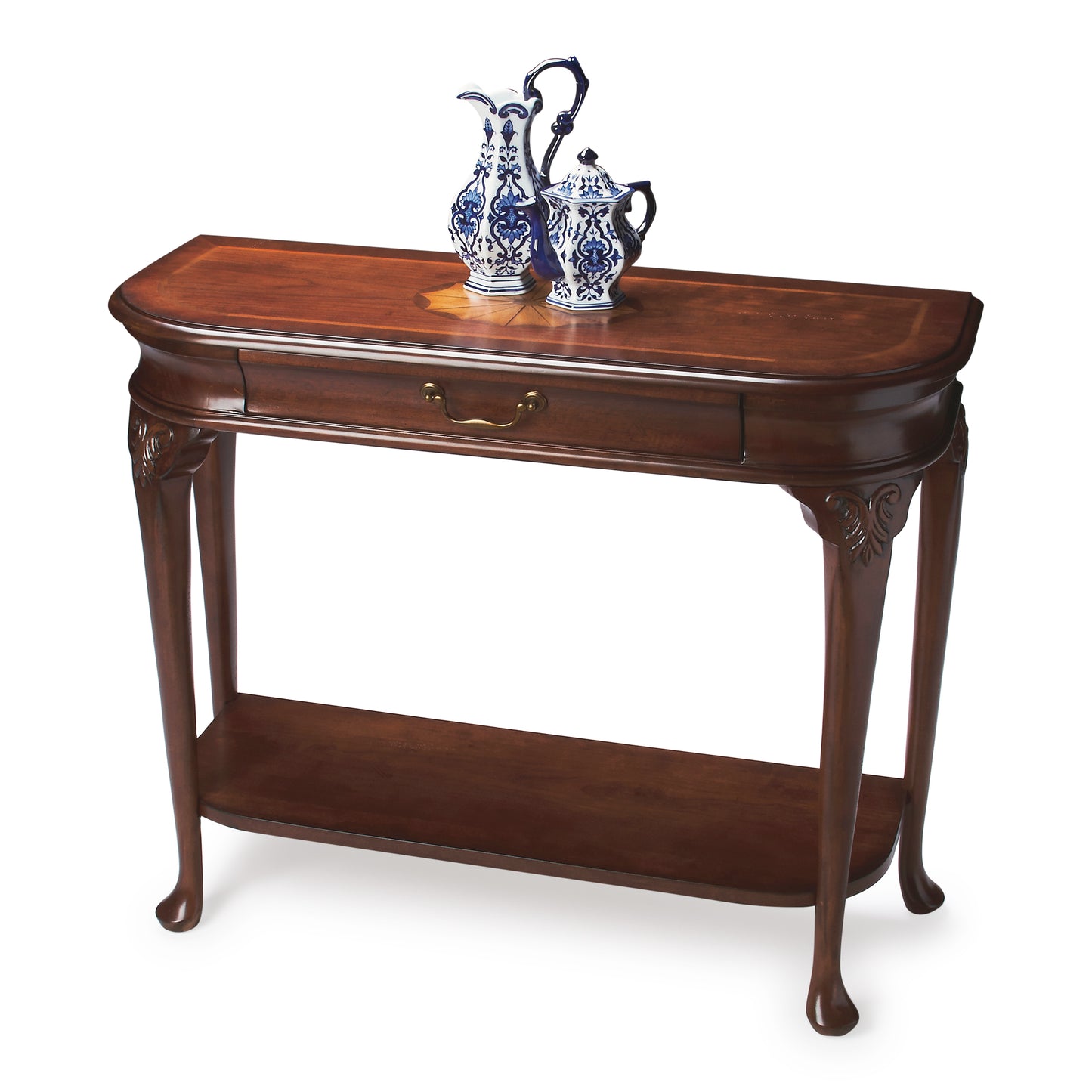 Butler Specialty Company Ridgeland 36 in. W Rectangular Wood 1 Drawer Console Table with Lower Open Shelf, Dark Brown