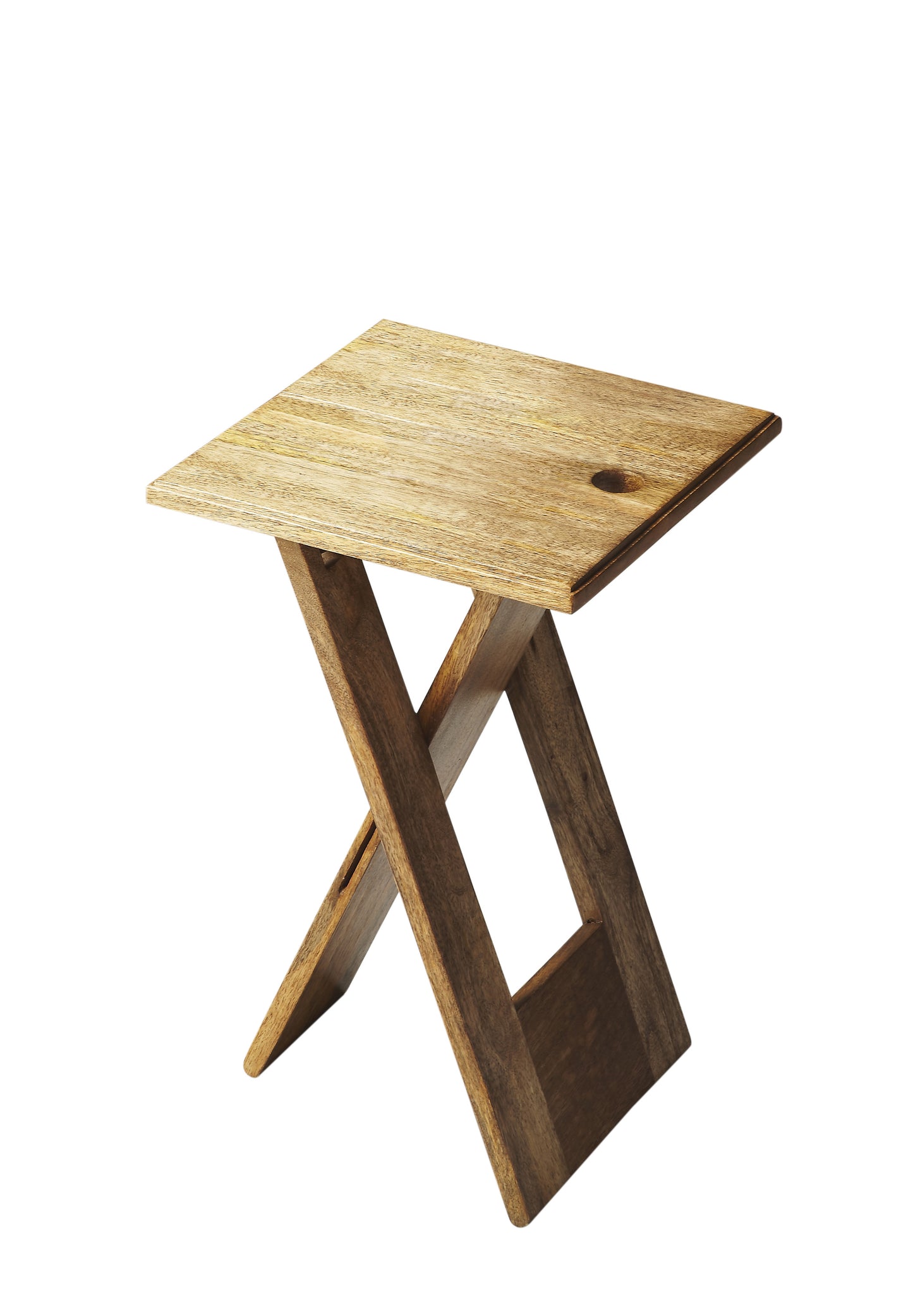 Butler Specialty Company Hammond 11.75 in. W Square Wood Folding Side Table, Natural