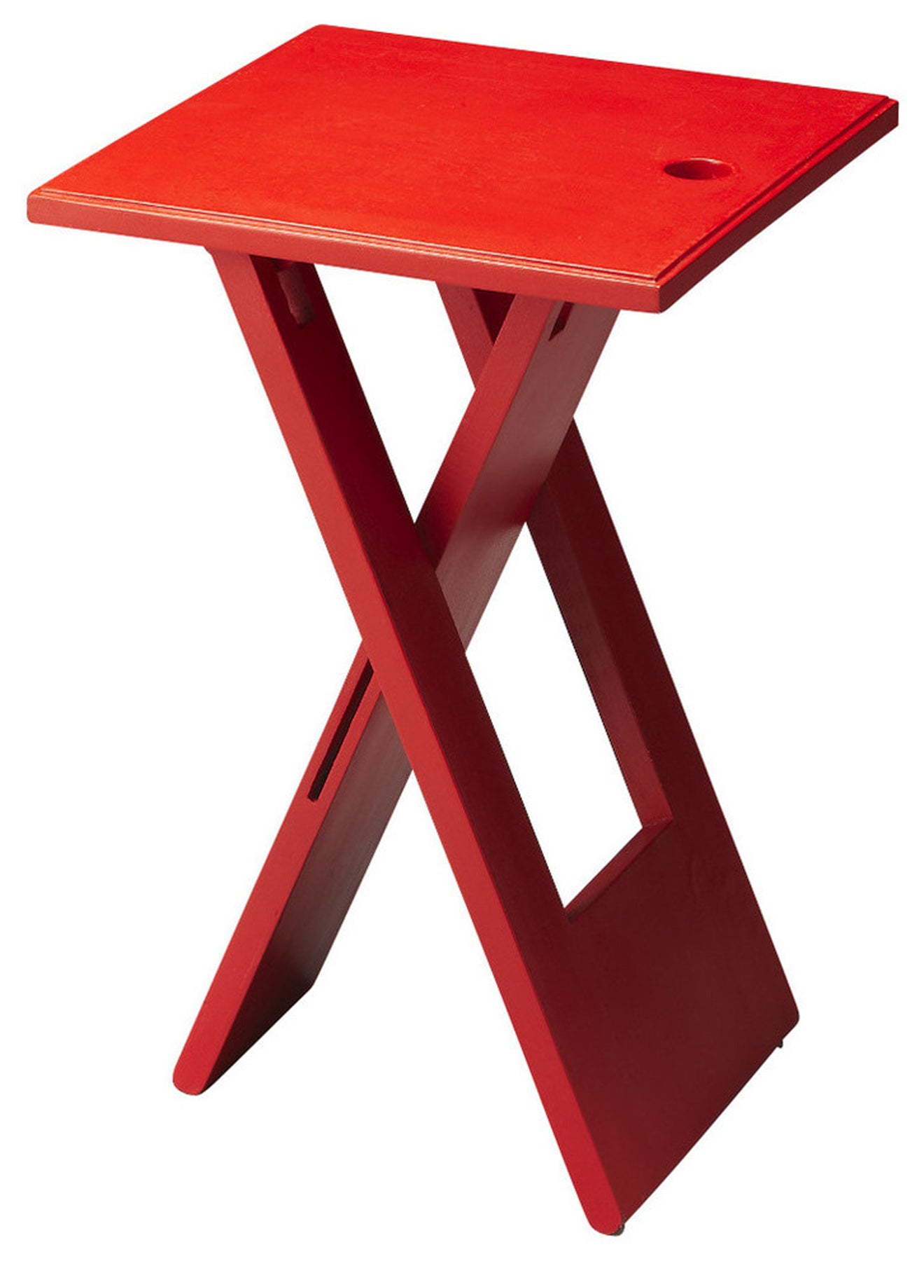 Butler Specialty Company Hammond 11.75 in. W Square Wood Folding Side Table, Red