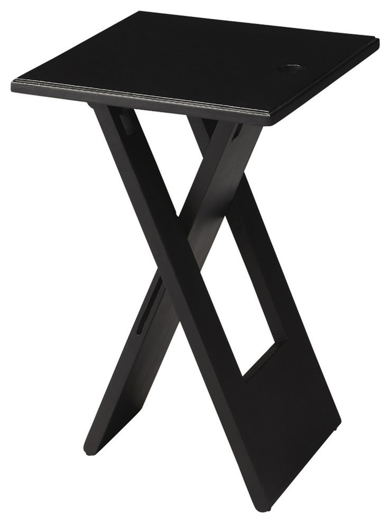 Butler Specialty Company Hammond 11.75 in. W Square Wood Folding Side Table, Black