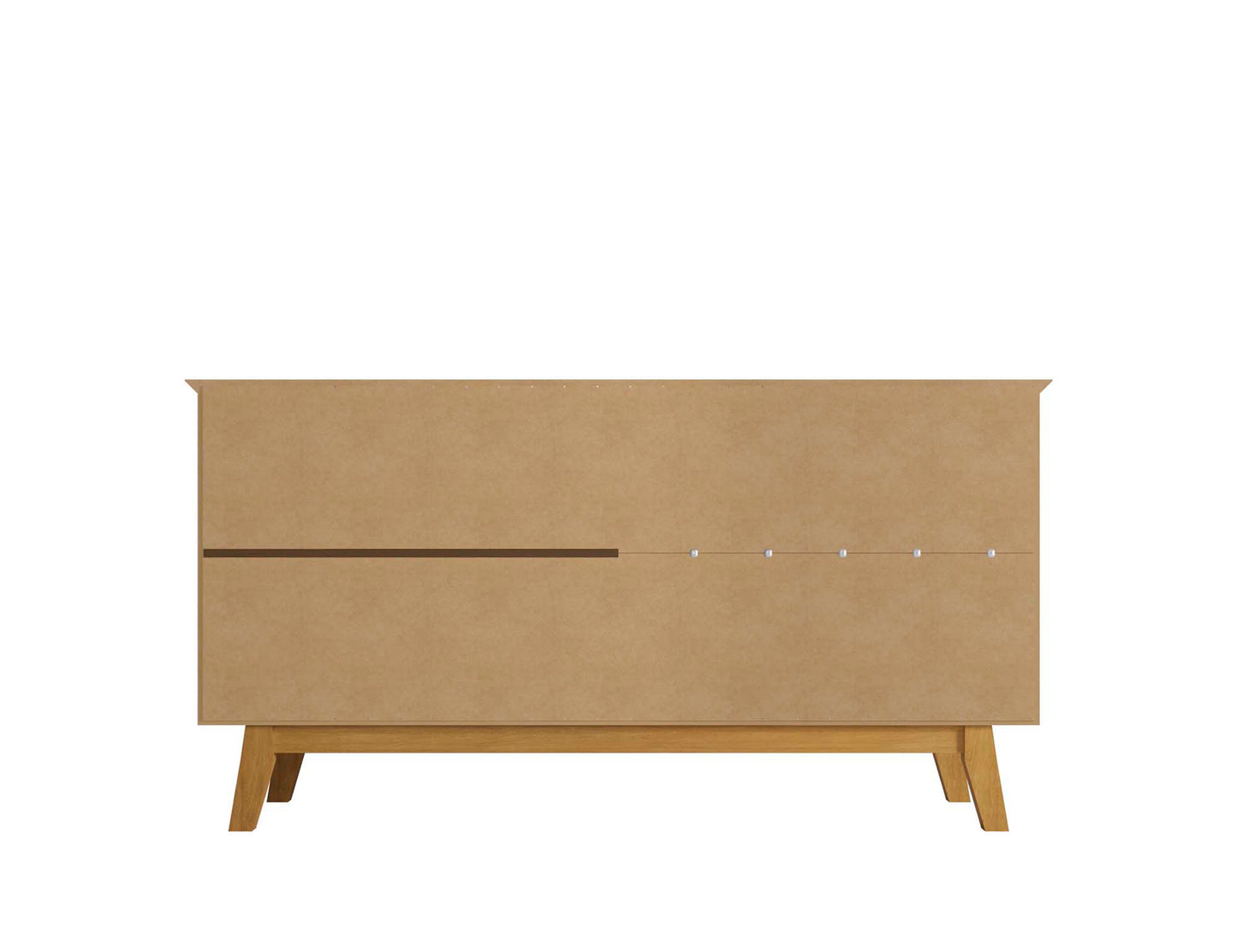 Manhattan Comfort Yonkers 62.99 Sideboard with Solid Wood Legs and 2 Cabinets in White 232BMC6