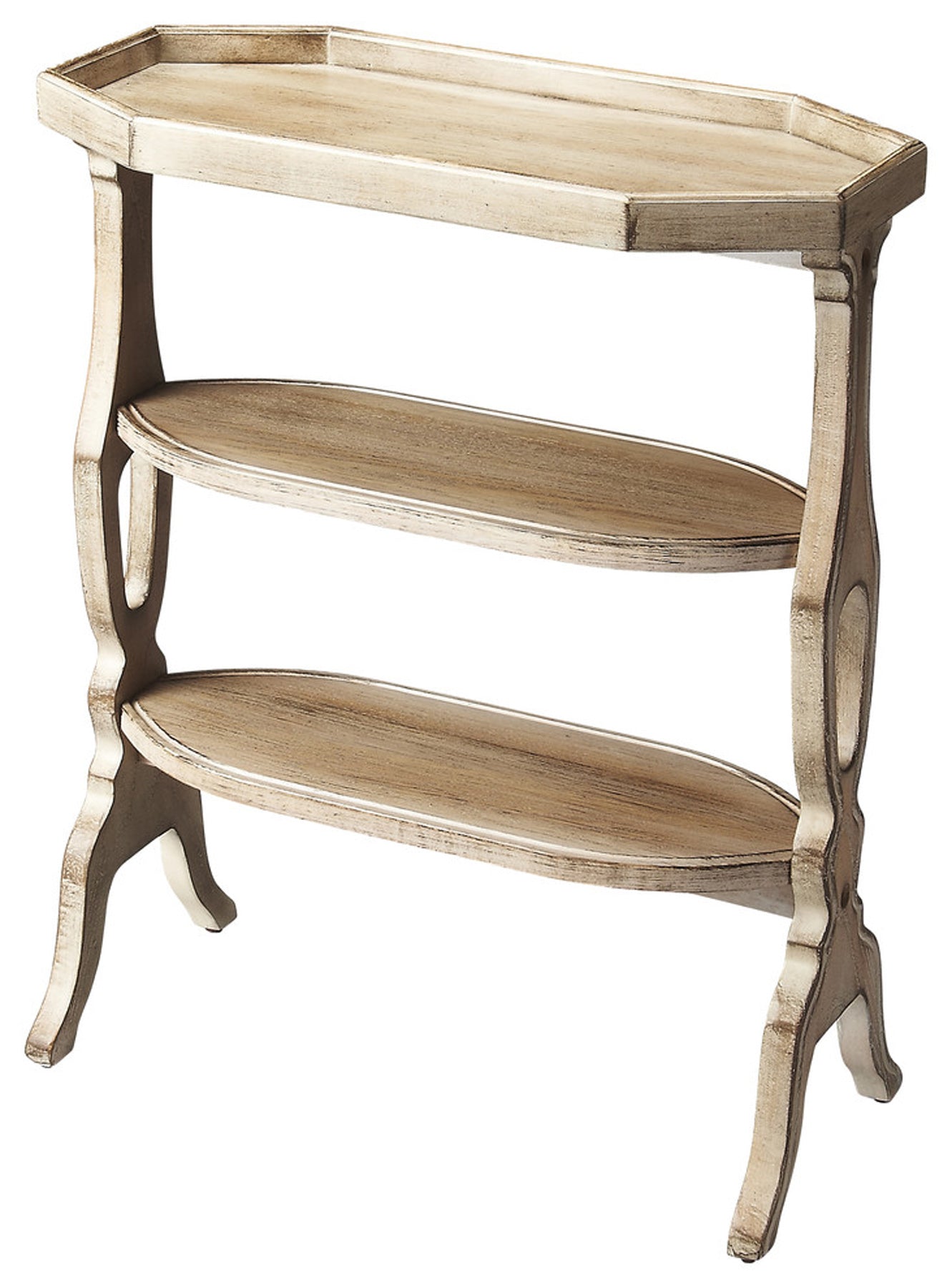 Butler Specialty Company Hadley 22 in. W Octagonal Wood 3 Tier Side Table, Gray