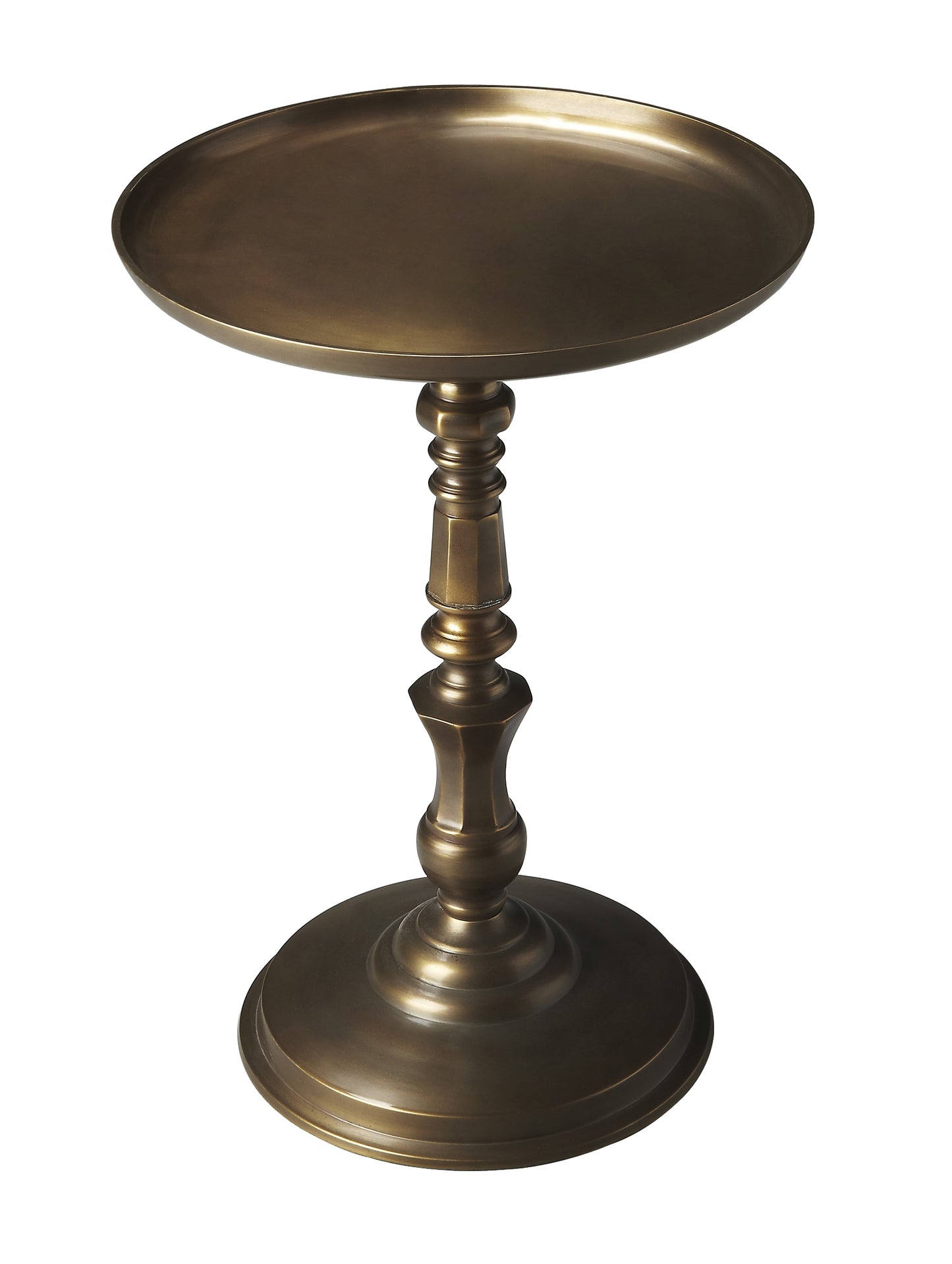 Butler Specialty Company Orleans 16 in. W Round All Metal Pedestal Base Side Table, Bronze