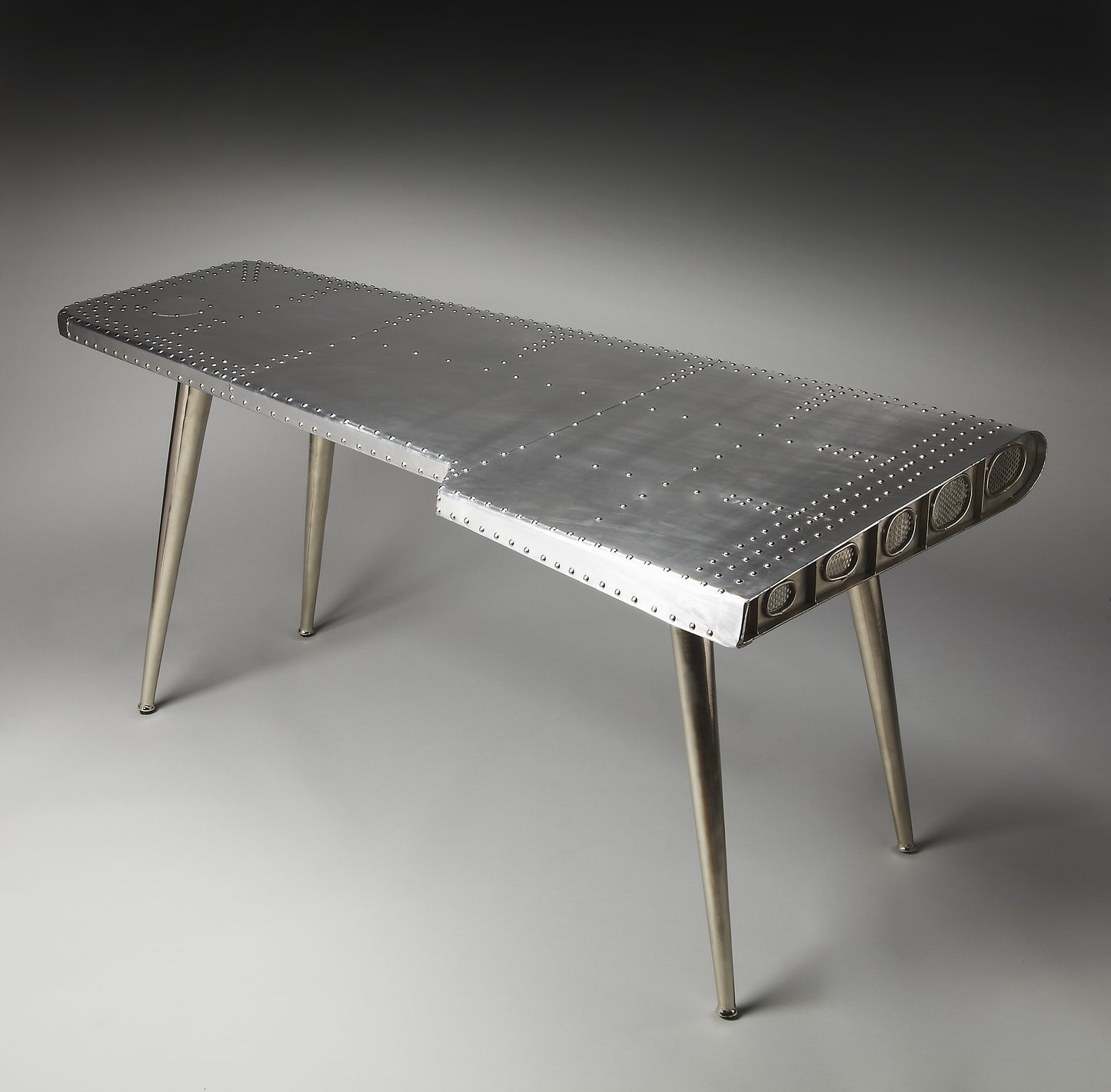 Midway Aviator Desk in Silver 2552025