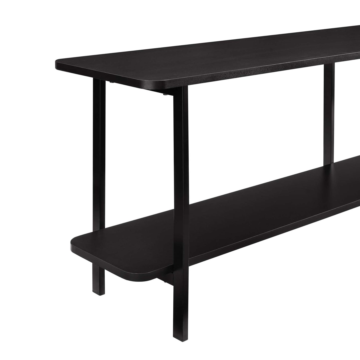 Celine Contemporary Modern 71" Console Table in Black (2-Shelf) 255551