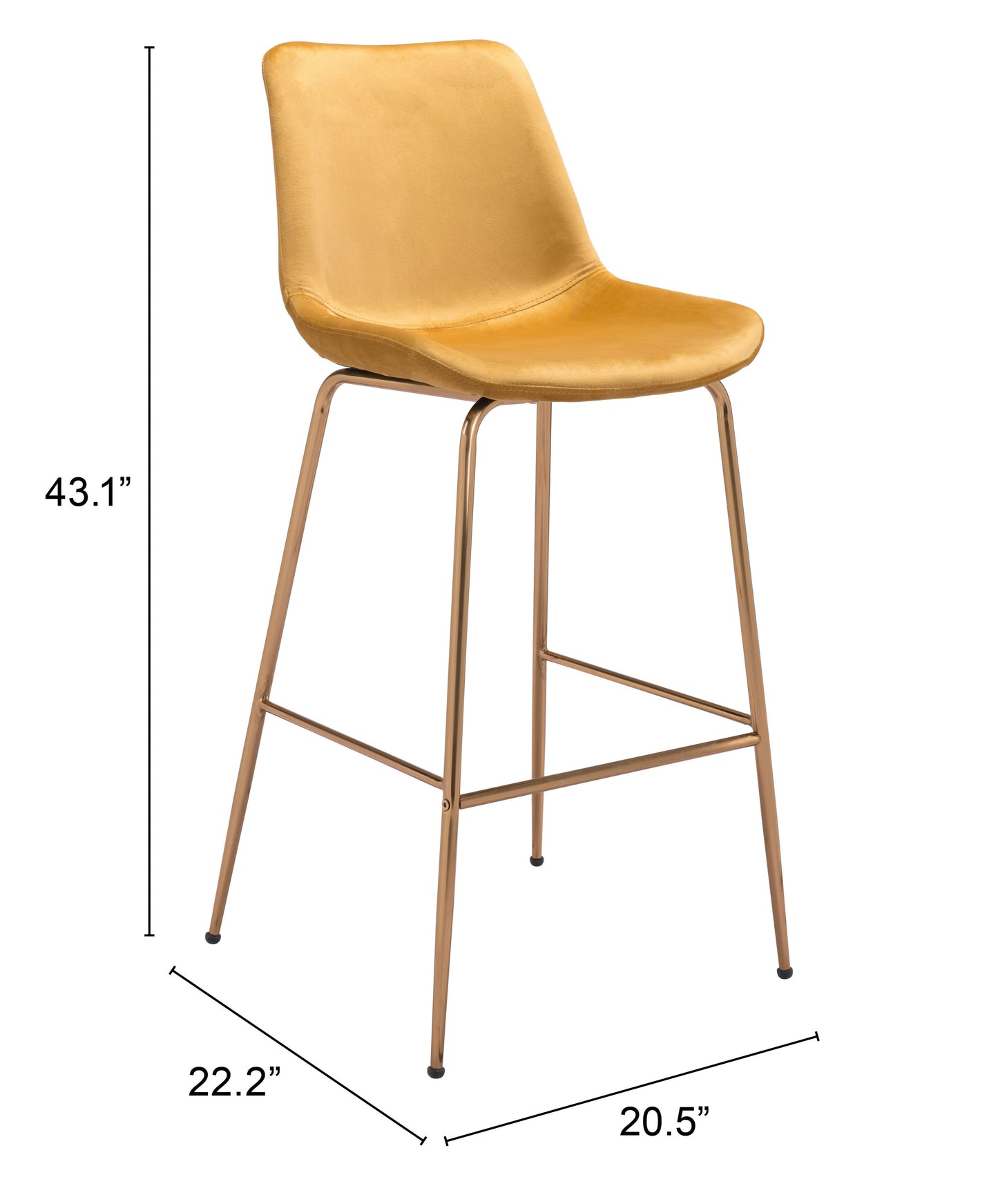 Tony Barstool Yellow & Gold