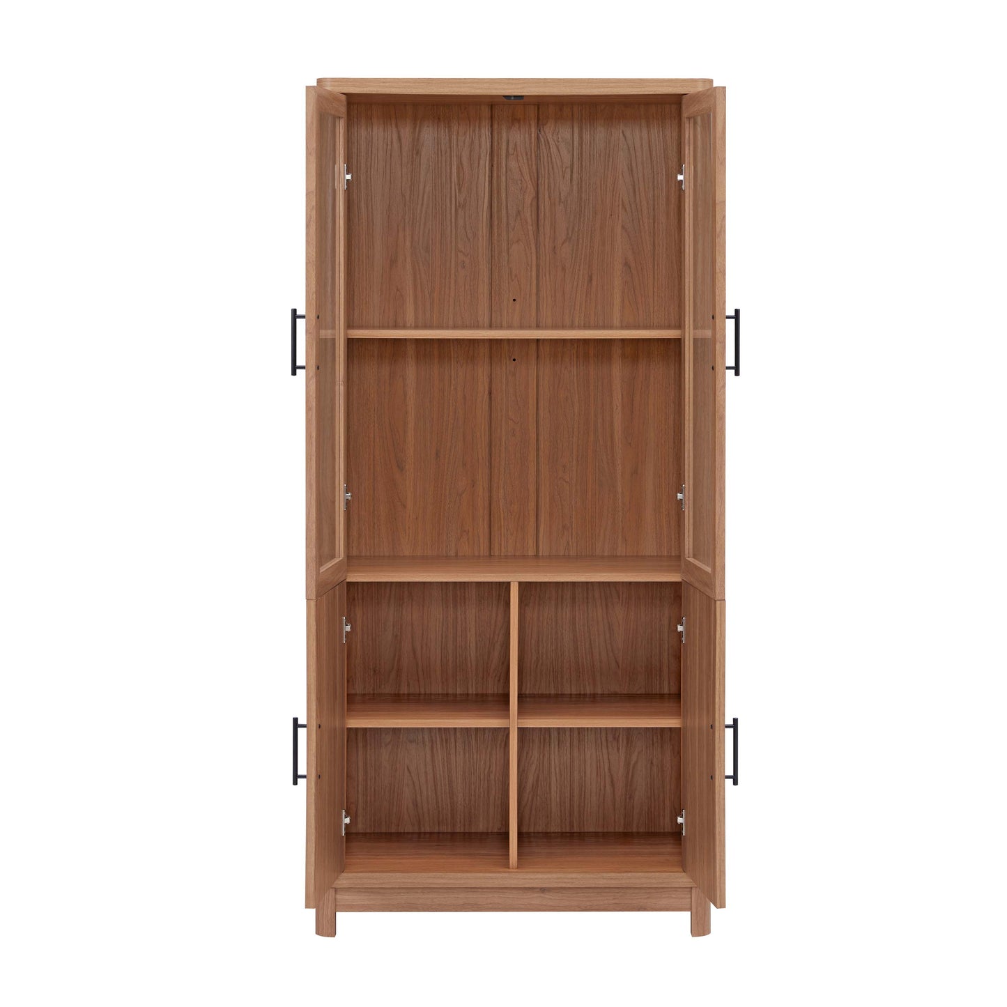 Jodie Mid-Century Modern 31" Bookcase Cabinet in Maple (6-Shelf) - Set of 3 3-BC001-MP