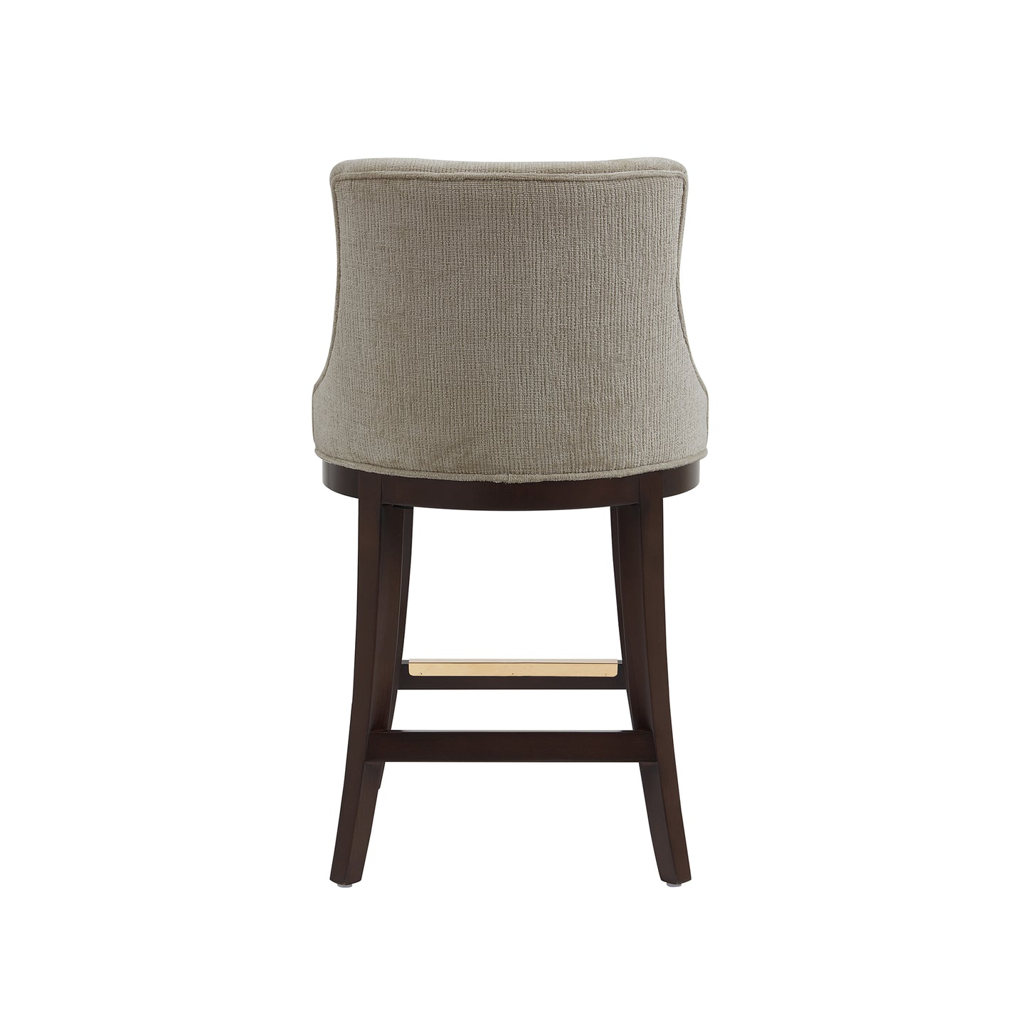 Lucia Modern Wood Chenille Counter Stool in Taupe - Set of 3 3-CS022-TP