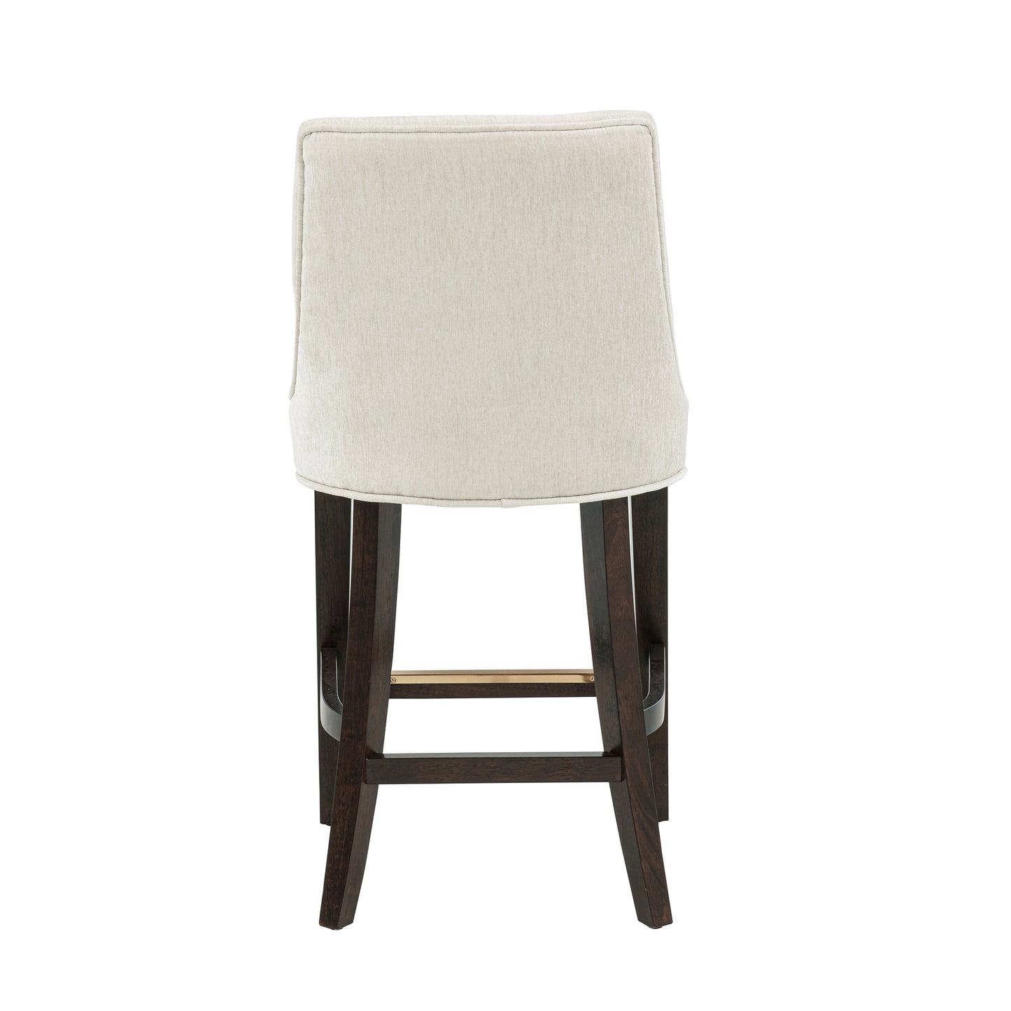 Beever Modern Wood Chenille Counter Stool in Cream - Set of 3 3-CS024-CR