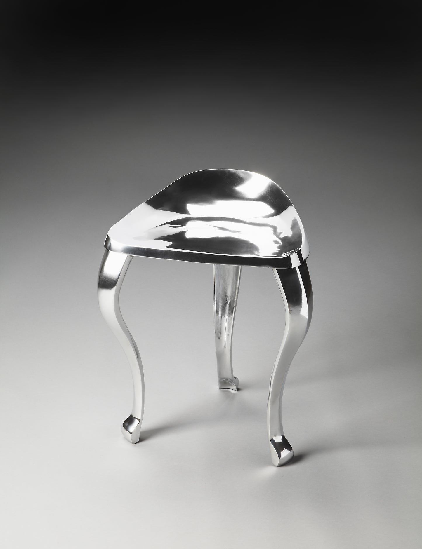 Tripod Metal 16.25"W Stool in Silver 3138025